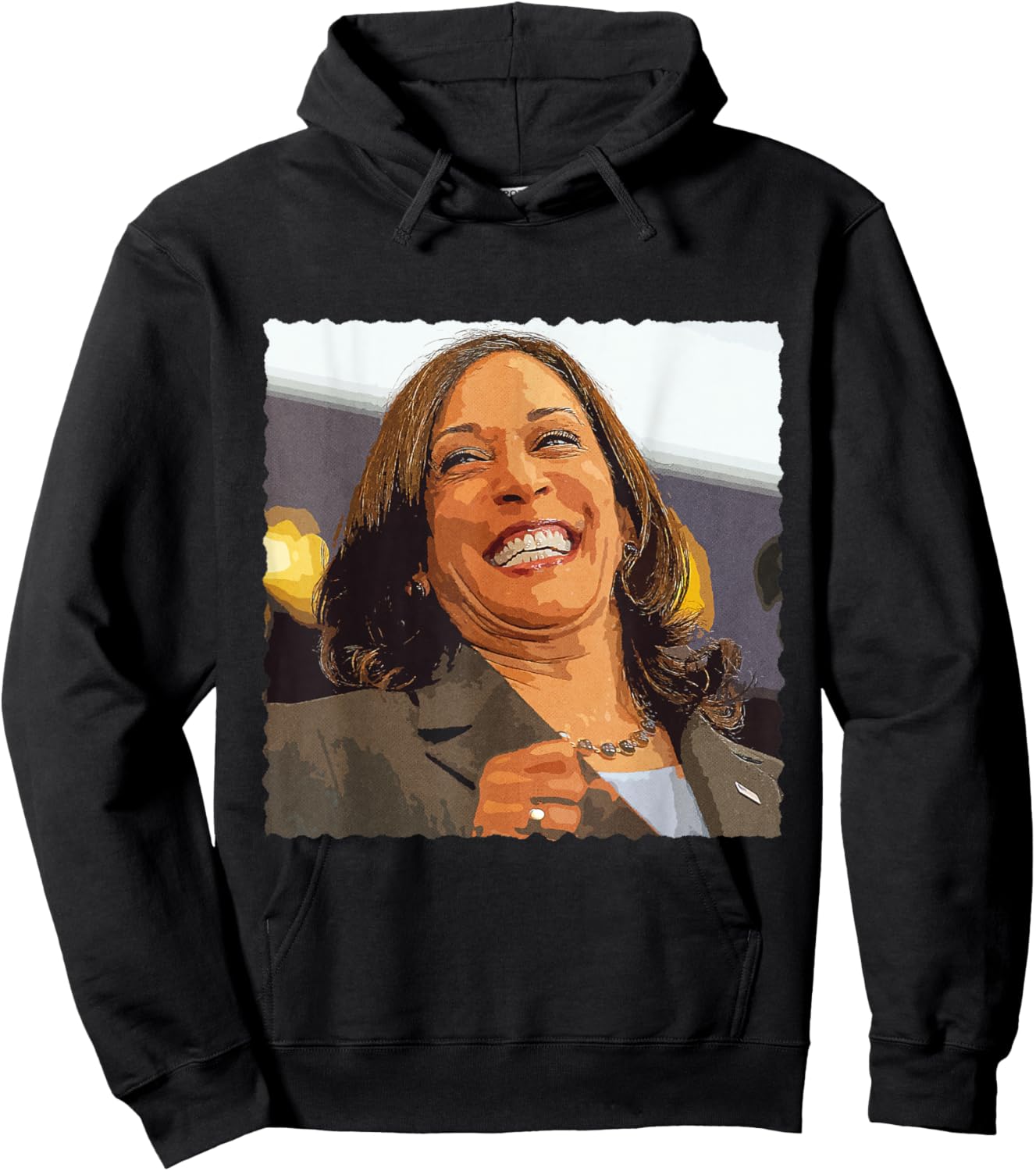 Cackling Kamala Harris Laughing Hoodie - Hoodie | Black
