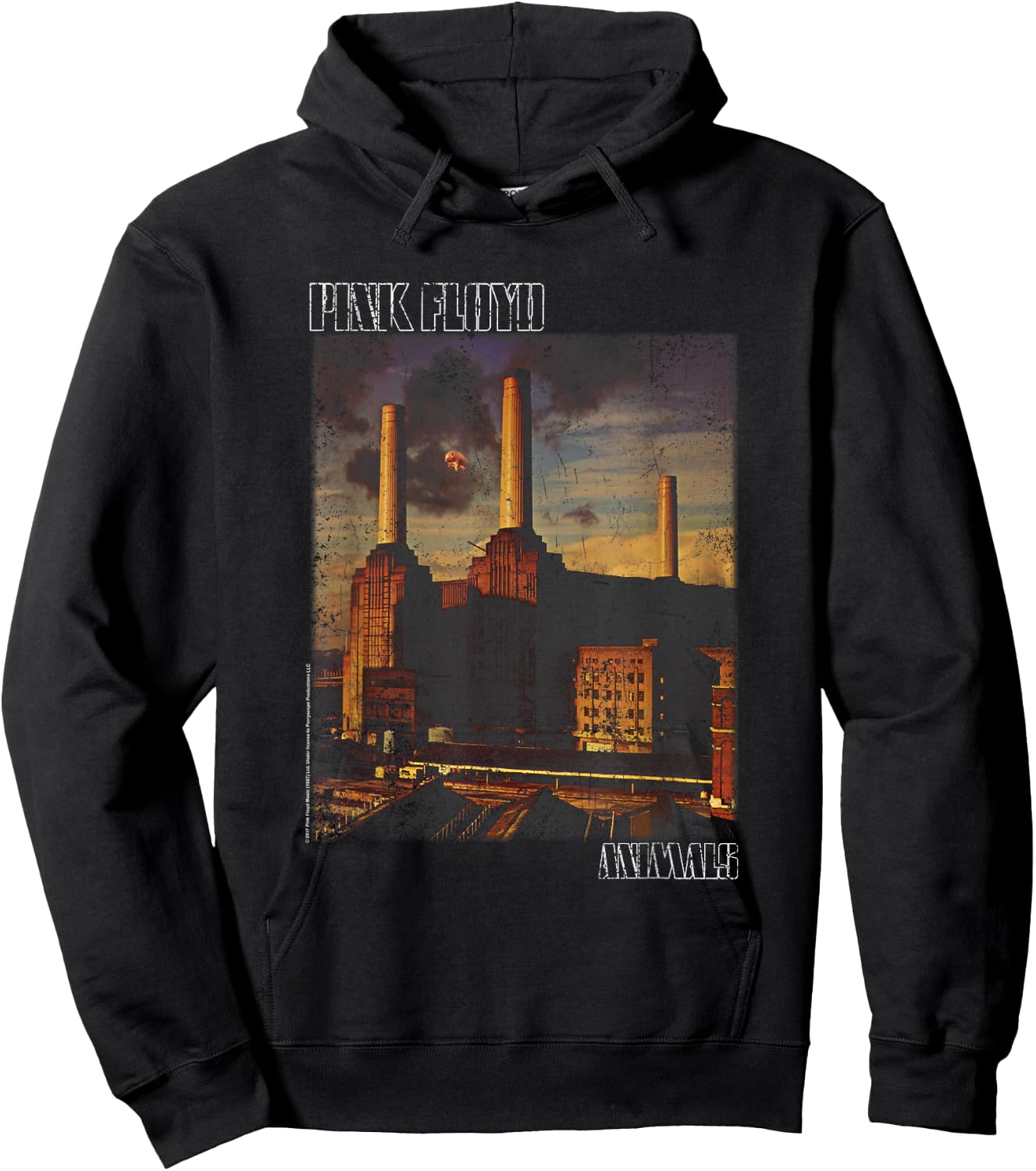 Pink Floyd Faded Animals Hoodie - Hoodie | Black