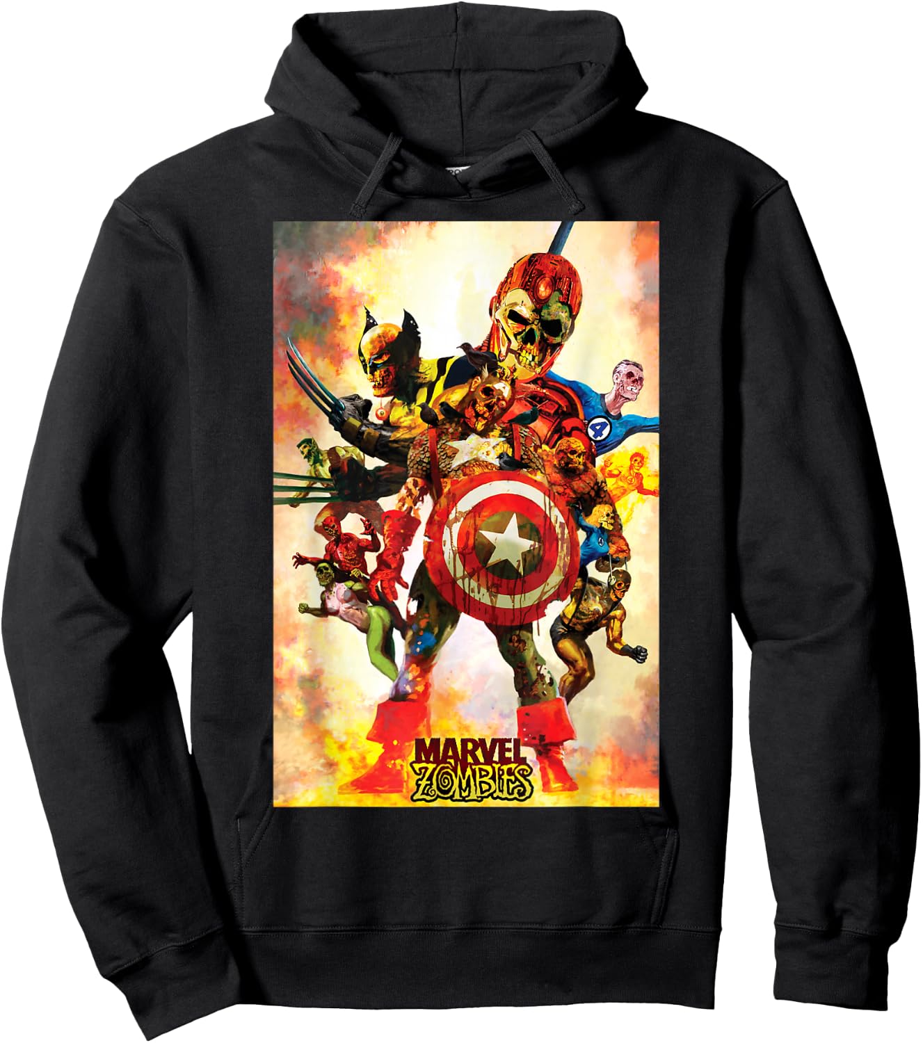 Marvel Zombies Group Shot Poster Hoodie - Hoodie | Black
