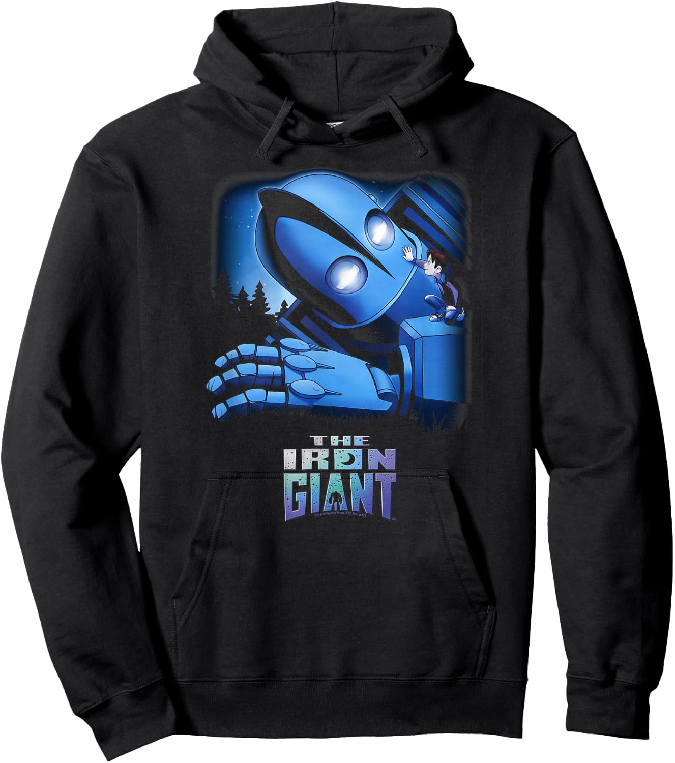 The Iron Giant and Hogarth Hoodie - Hoodie | Black