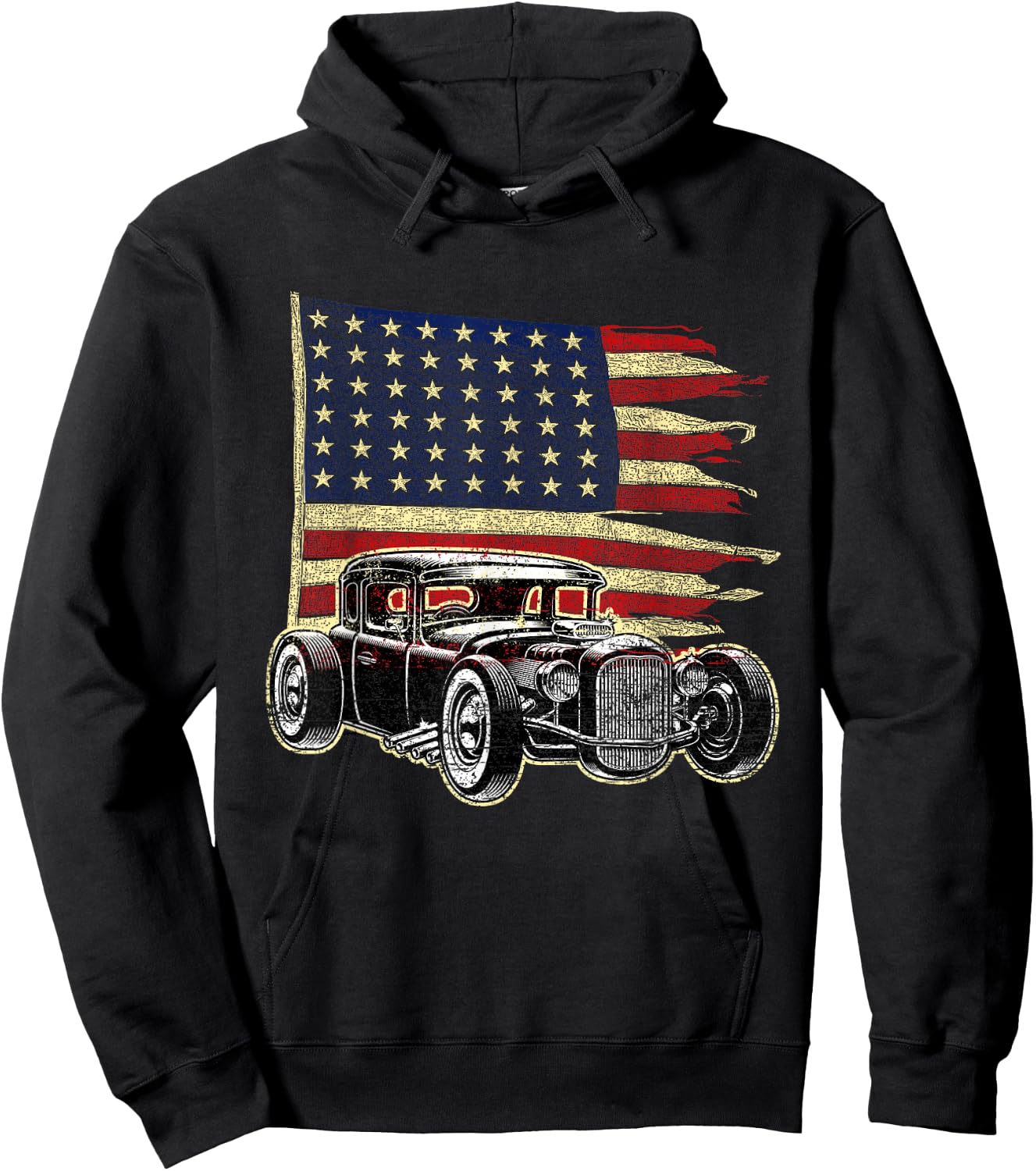 Hot Rod Tuning Car V8 Custom Sports Car Motorsport Gift Hoodie - Hoodie | Black