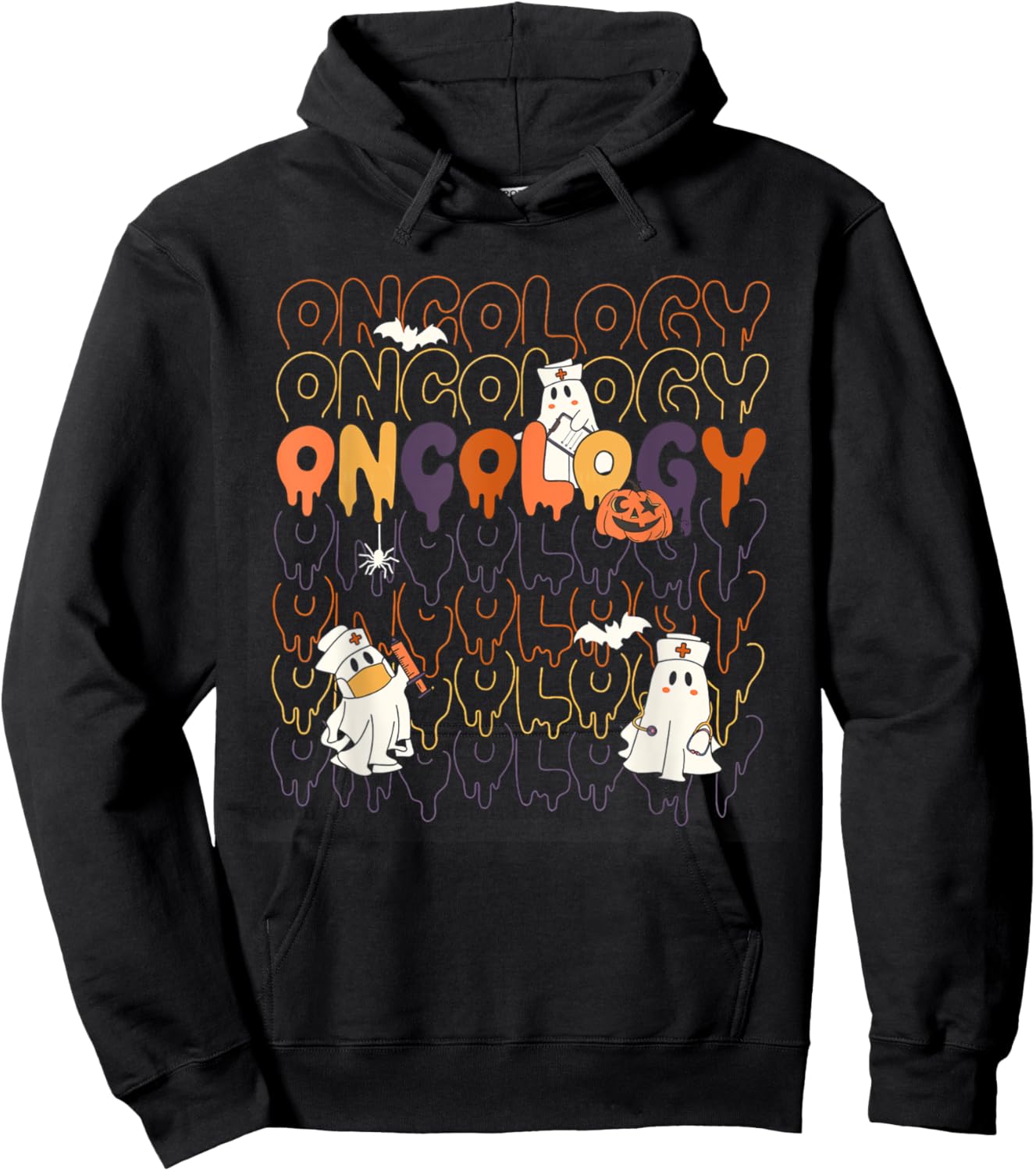 Women Halloween Oncology Nurse Heme Onc RN Cancer Fighting Hoodie - Hoodie | Black