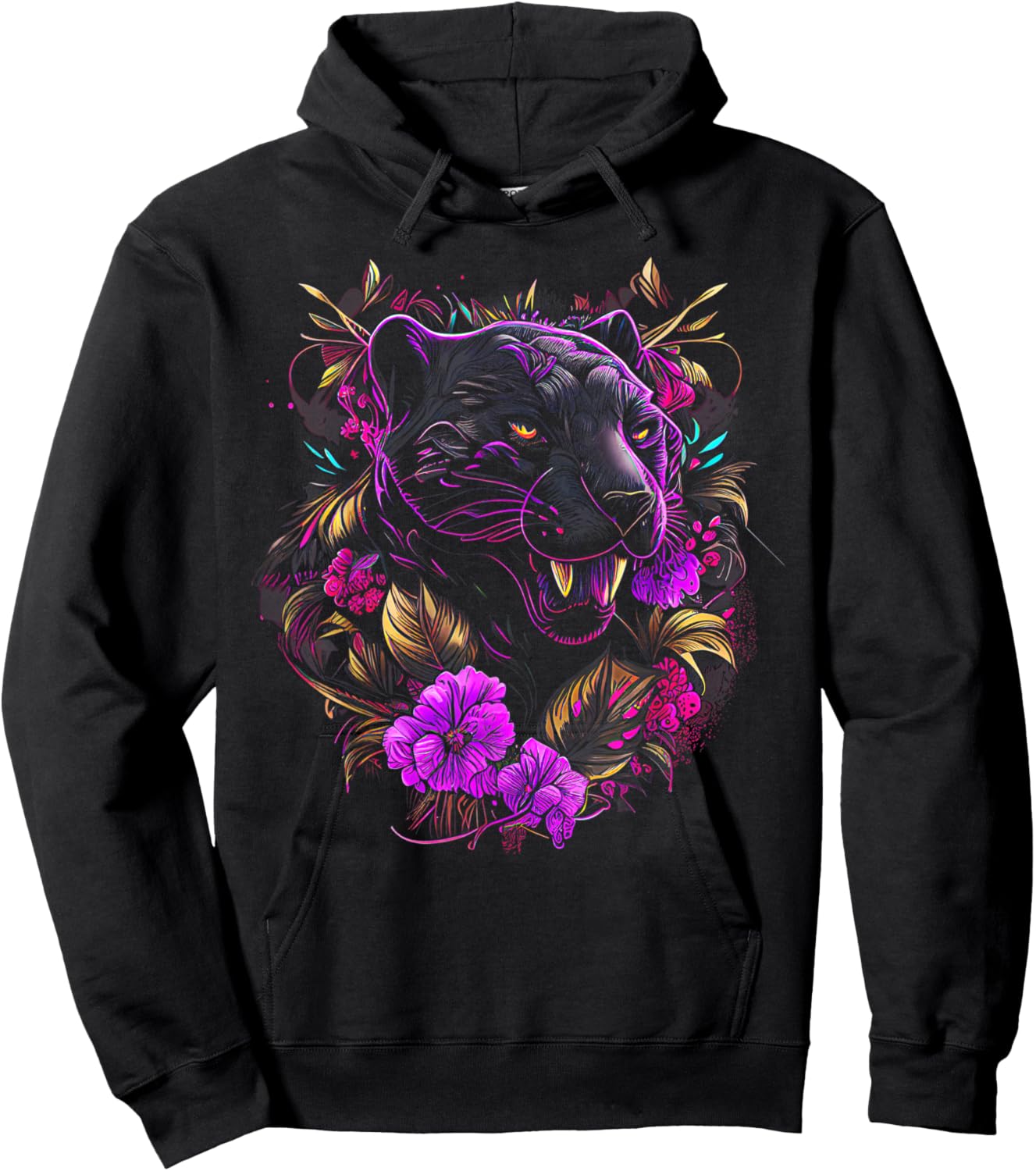 Panther Lover animal Big Cat Panther Animal black Men Women Girls Kids Hoodie - Hoodie | Black