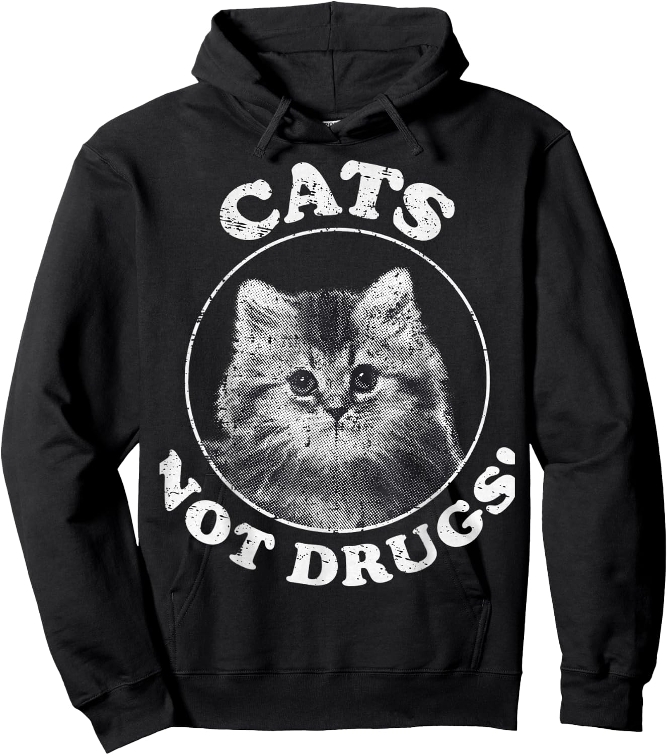 Cats not Drugs Hoodie - Hoodie | Black