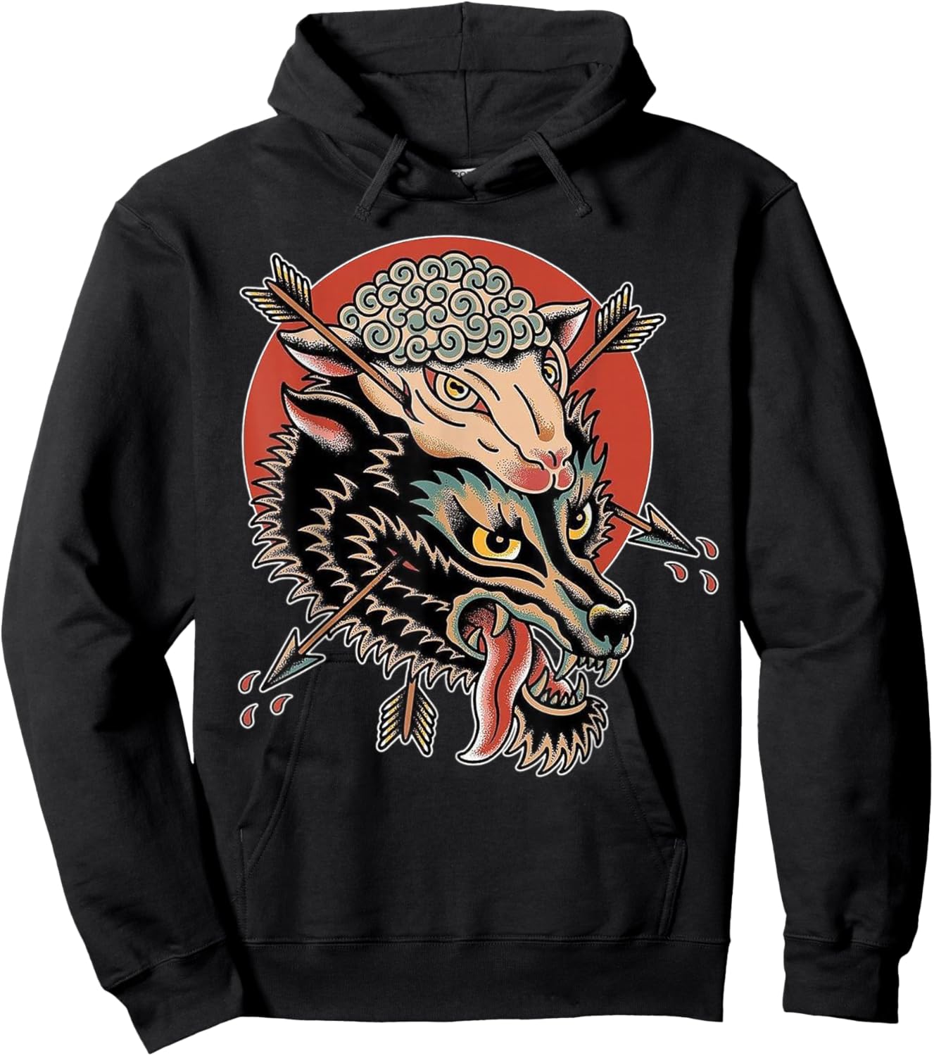 Wolf in Sheep's Clothing Traditional Hoodie - Hoodie | Black