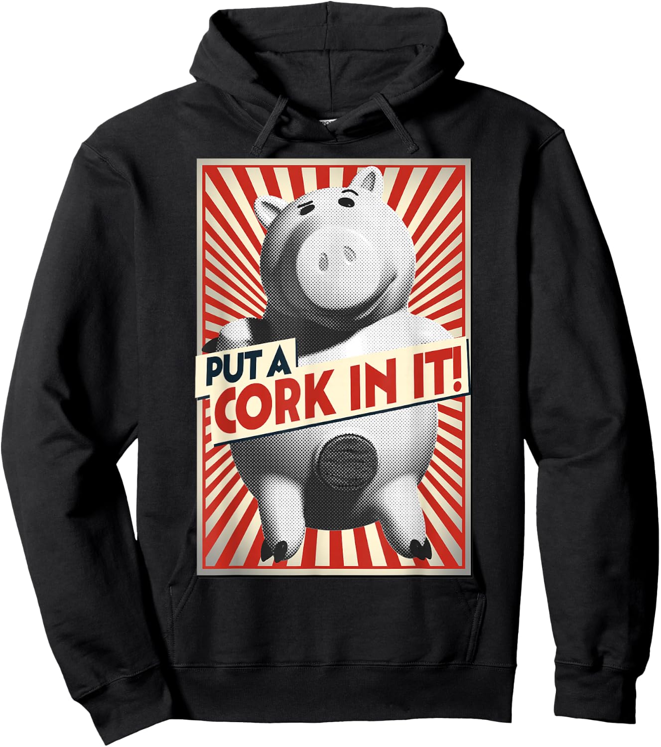 Disney Pixar Toy Story Hamm Piggy Bank Put A Cork in It Hoodie - Hoodie | Black