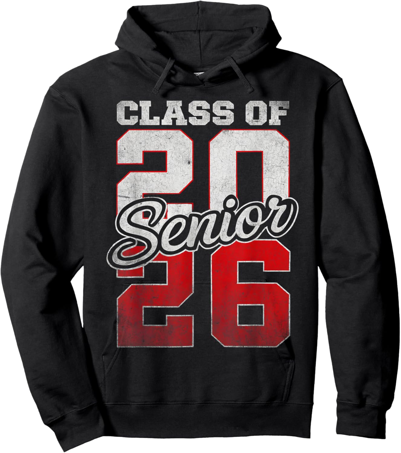 Senior Class of 2026 Graduation Back To School Senior 26 Hoodie - Hoodie | Black