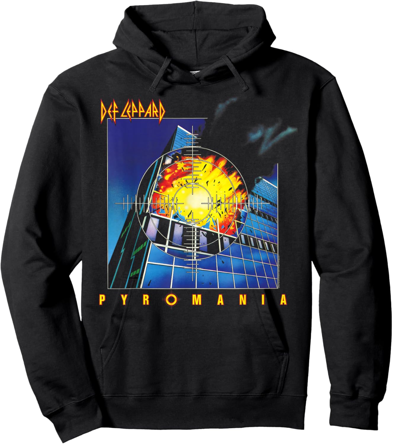 Def Leppard Pyromania - -Adults, Black, Small Hoodie - Hoodie | Black