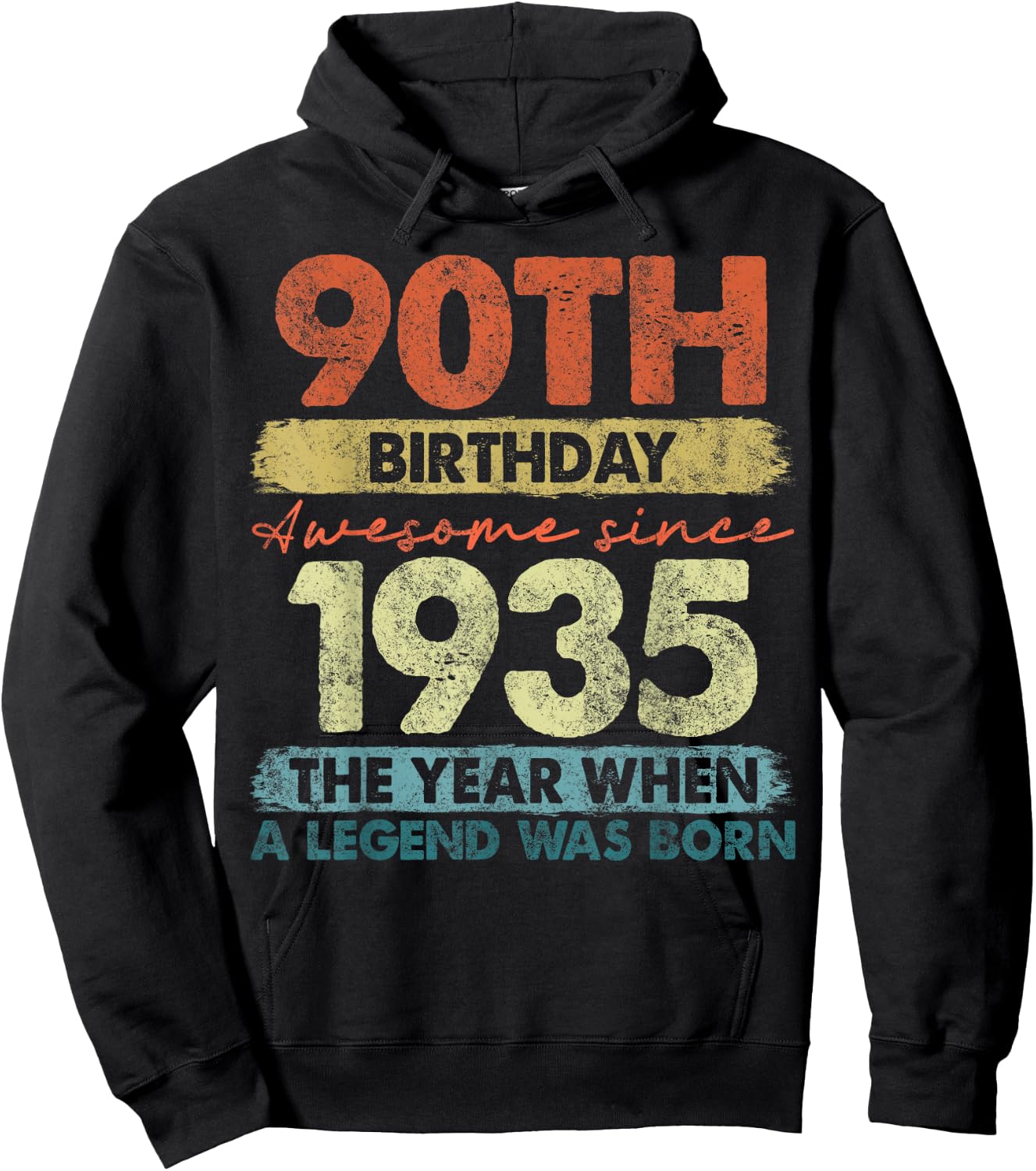 Vintage Legend Birthday Shirts Women 2025 90 Year Old Gifts Vintage 1935 Limited Edition 90th Birthday -Adults and Kids Black Short Sleeve Small Hoodie - Hoodie | Black