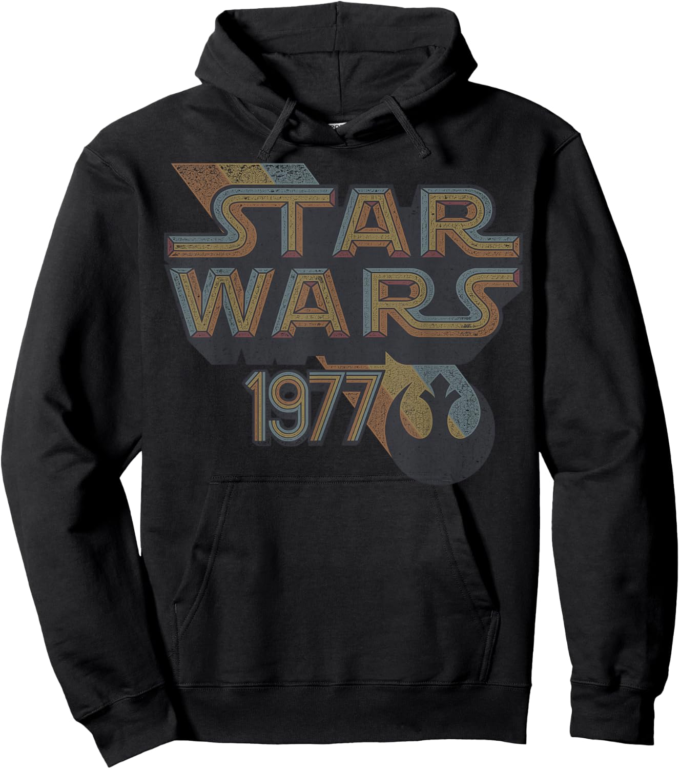Star Wars Rebel Logo Retro Line 1977 Hoodie - Hoodie | Black