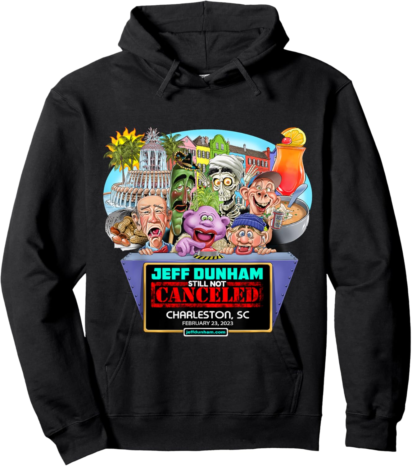 Jeff Dunham Charleston, SC (2023) Hoodie - Hoodie | Black