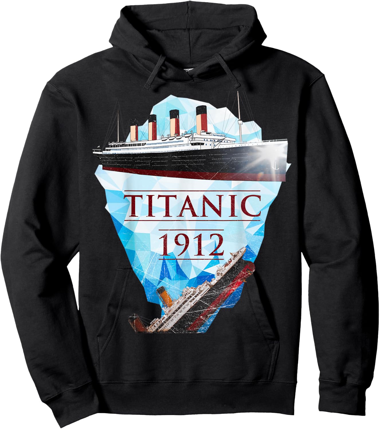 Vintage Titanic Voyage RMS Titanic 1912 Hoodie - Hoodie | Black