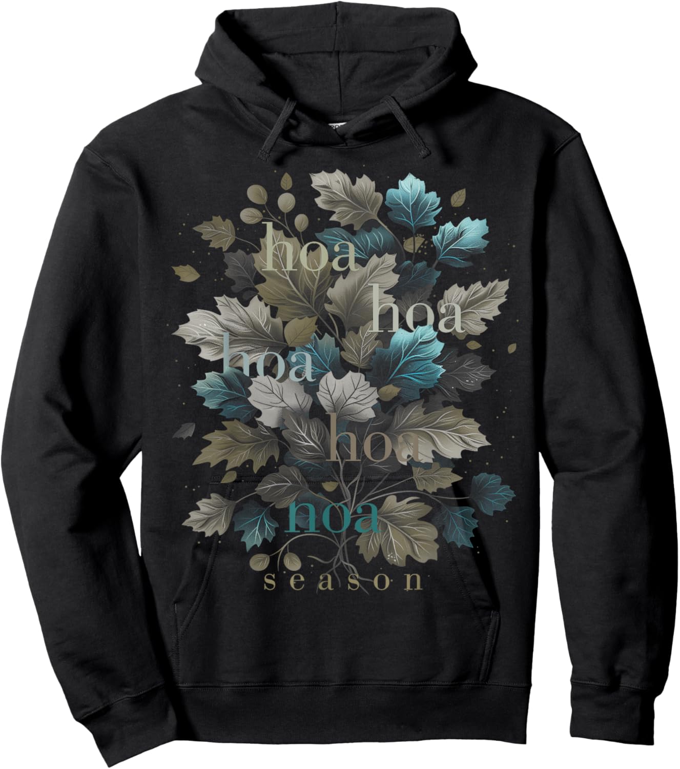 Hoa Hoa Hoa Hoa Hoa Trendy Emo Fall Season Leaves Trendy Hoodie - Hoodie | Black