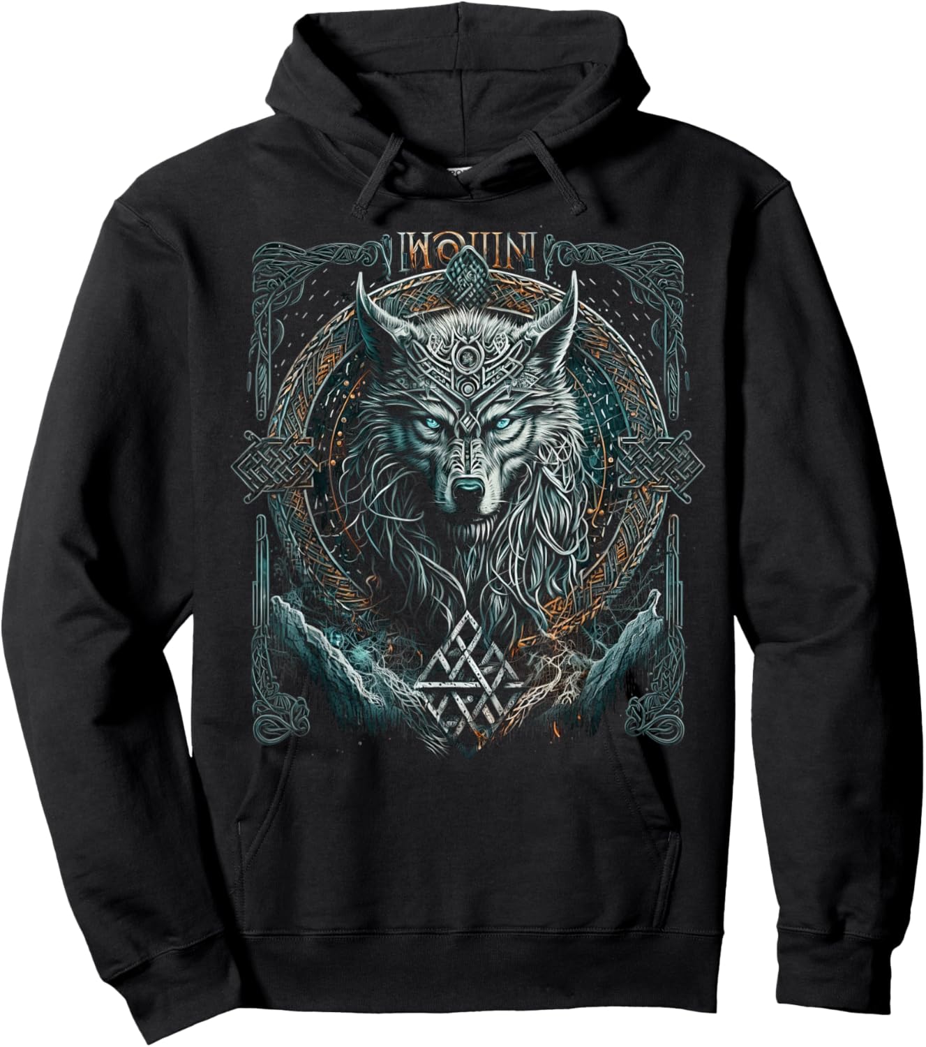 Odin's Wolf Northman Valhalla Norse Mythology Hoodie - Hoodie | Black