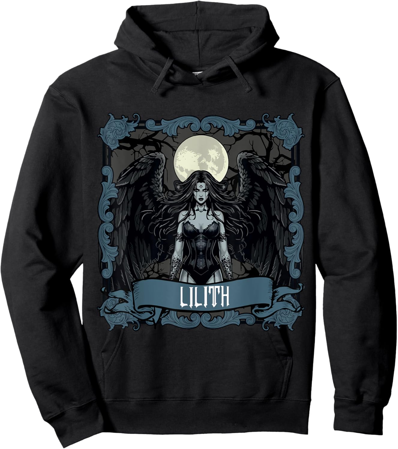 Lilith Tarot Card Gothic Halloween Day of Dead Goddess Hoodie - Hoodie | Black
