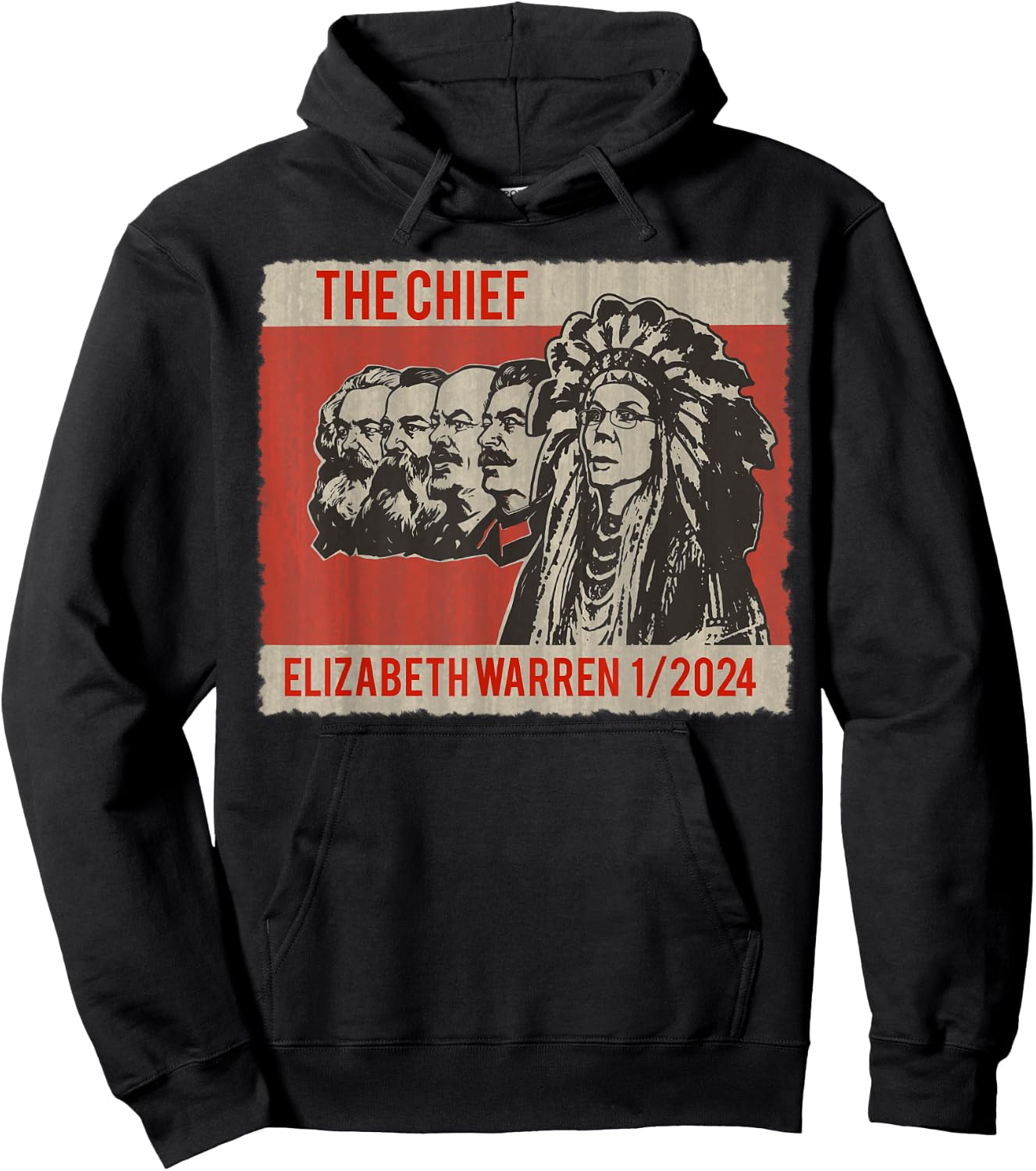 Elizabeth Warren Native American The Chief Hoodie - Hoodie | Black