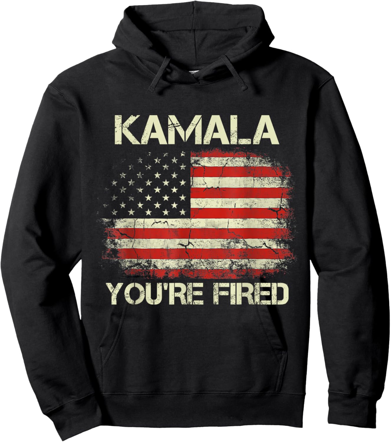 Kamala You're Fired Funny Anti Kamala Harris Election 2024 Hoodie - Hoodie | Black