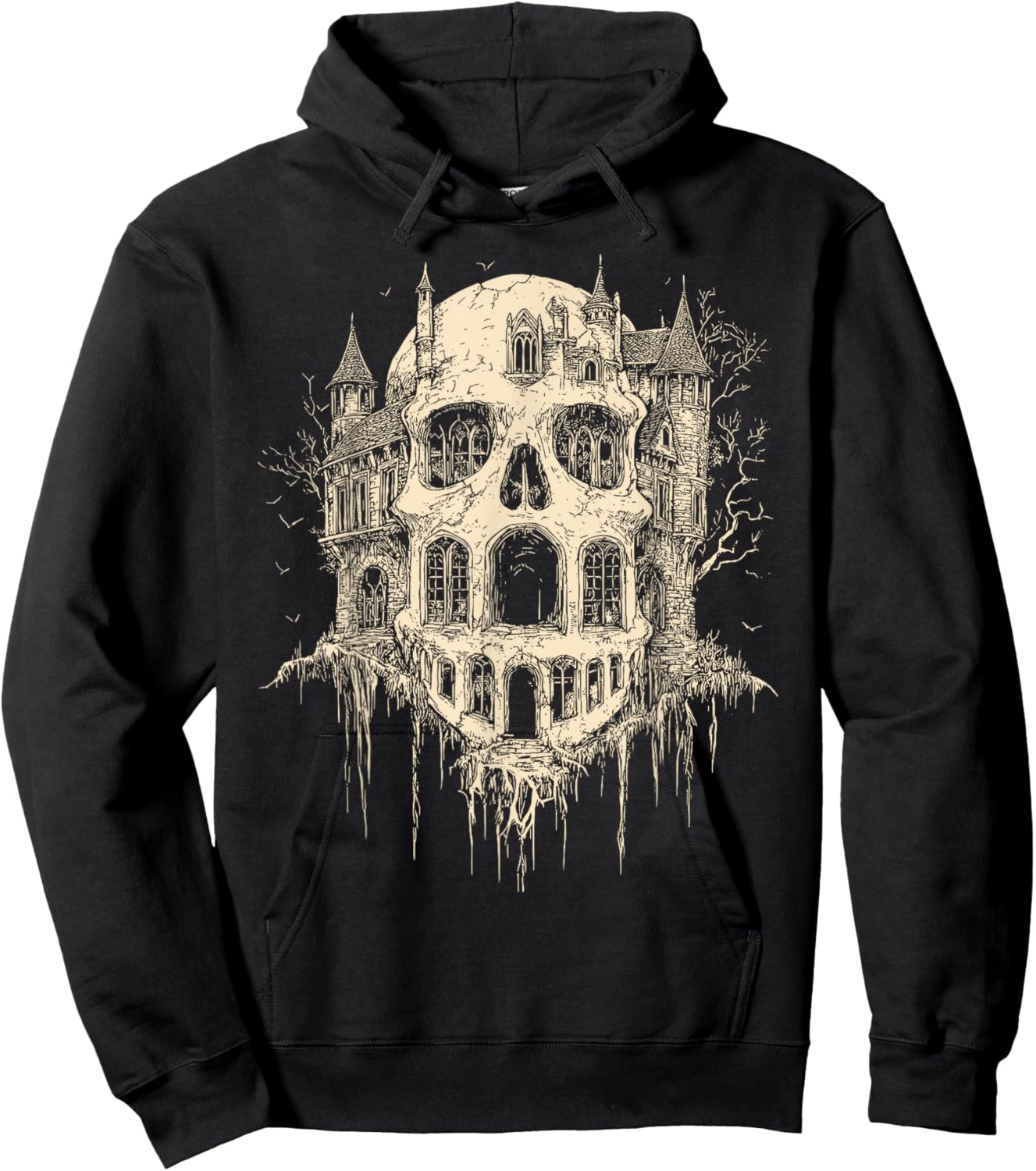 Castlecore Castle Skull Hoodie - Hoodie | Black