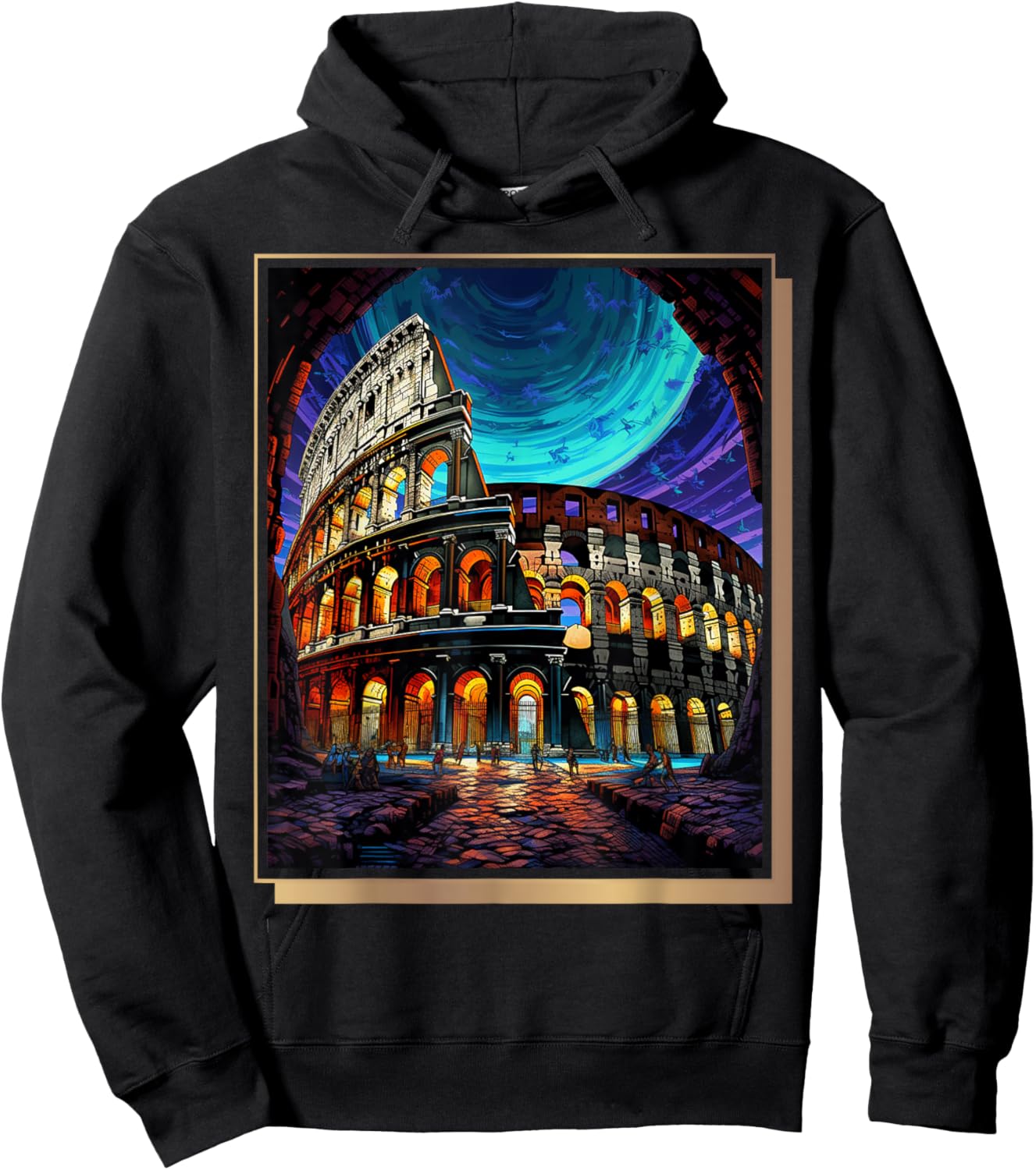 Italy Travel Rome Colosseum Italy Souvenir Hoodie - Hoodie | Black