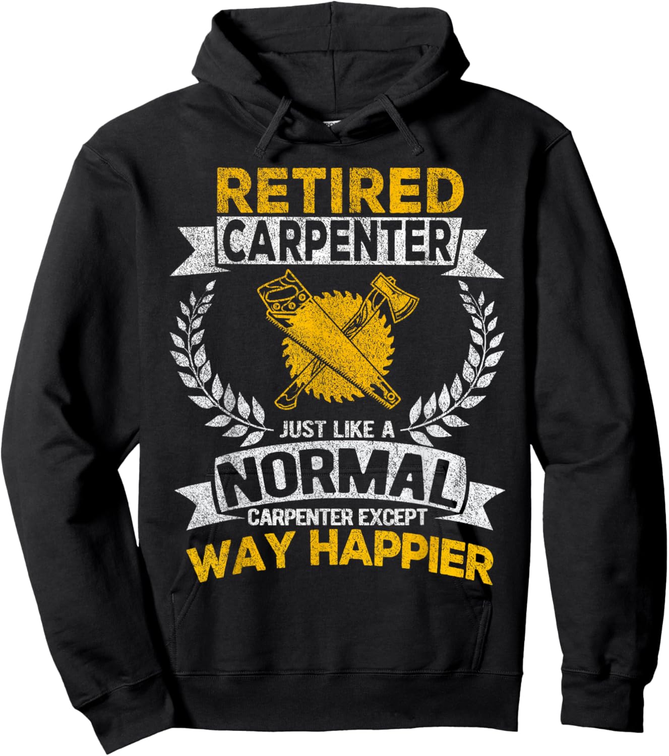 Retired Carpenter Just Like A Normal Carpenter Retro Hoodie - Hoodie | Black