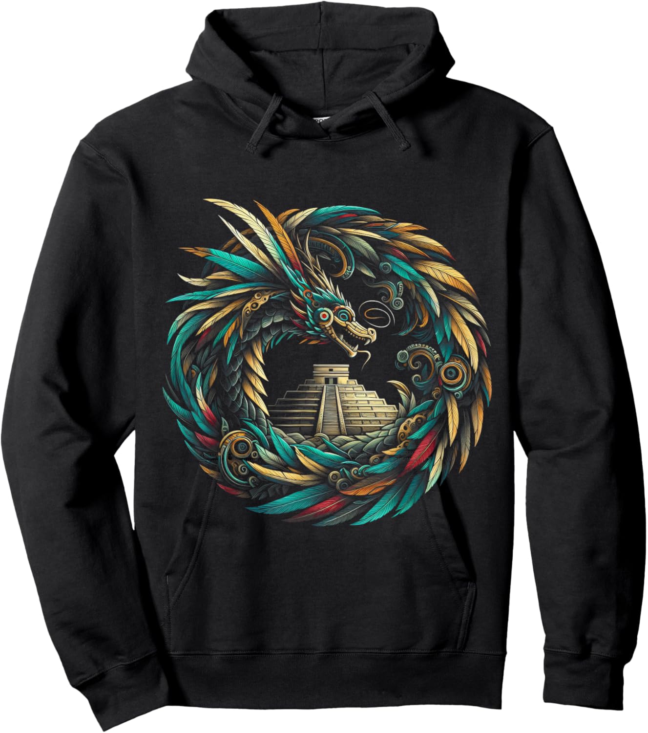 Aztec God Quetzalcoatl Feathered Serpent Aztecs Snake God Hoodie - Hoodie | Black
