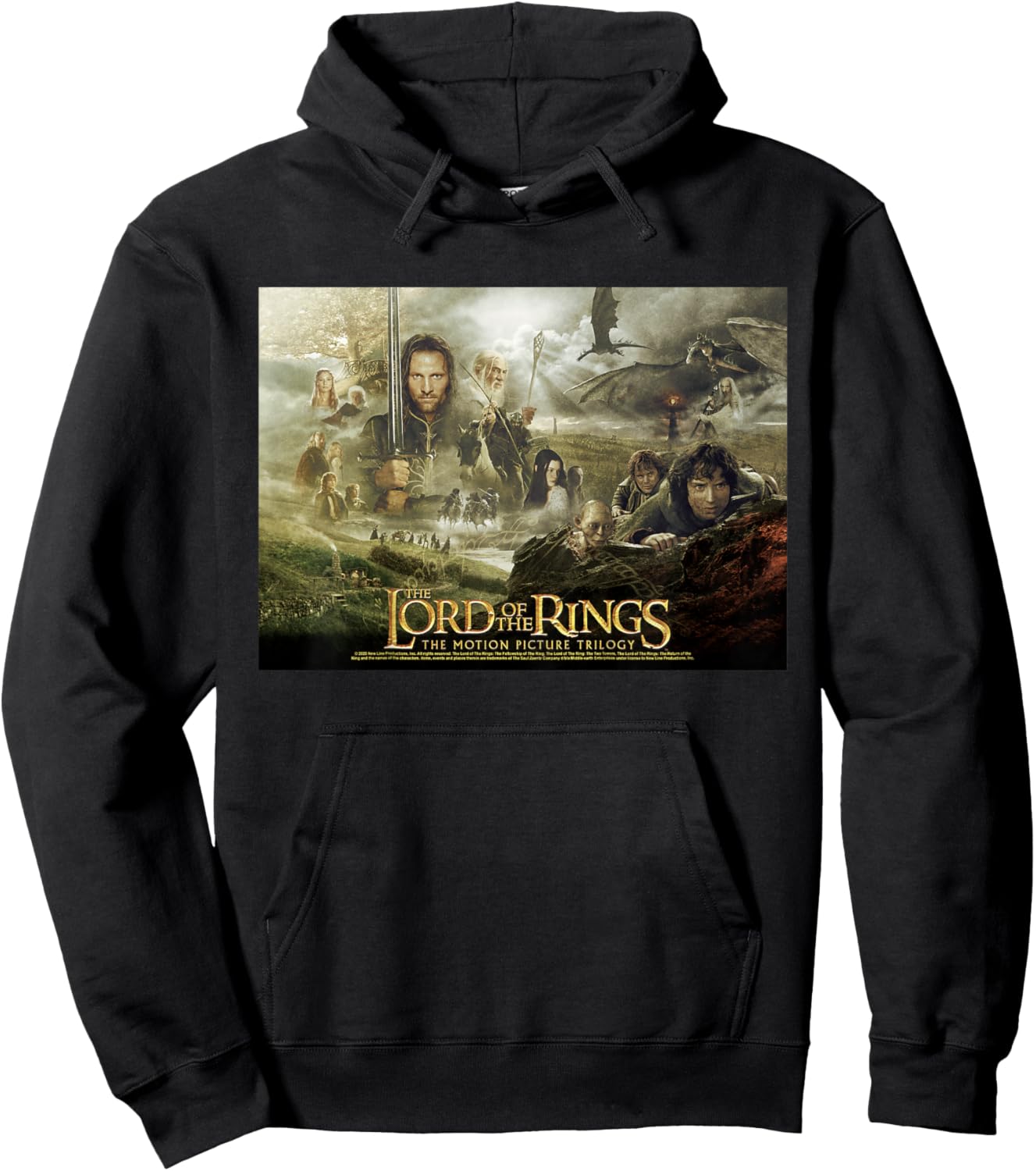 Kids The Lord of The Rings Trilogy Poster Hoodie - Hoodie | Black