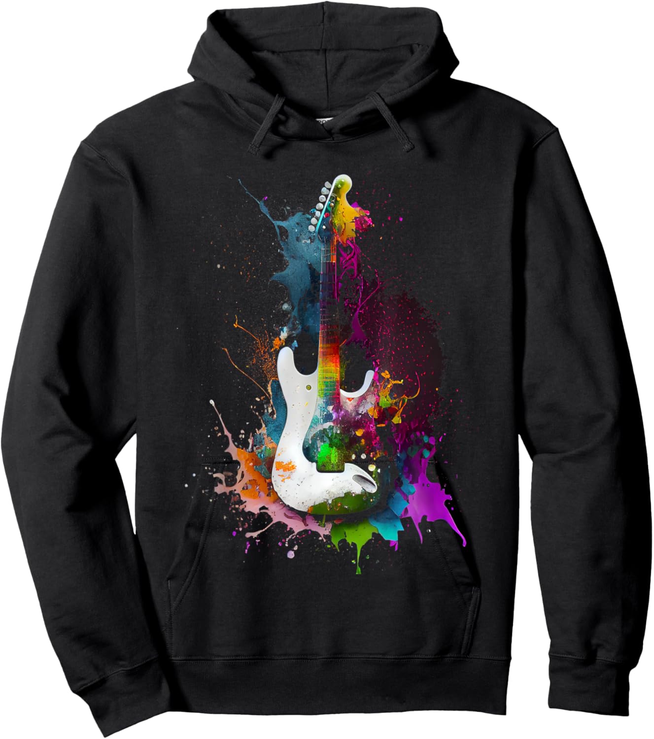 Guitar Musician Electric Guitars Player Gifts for Guitarist, Women's -Adults, Black, Small, Short Sleeve, , Classic Fit, Cotton 65% Polyester 35% Hoodie - Hoodie | Black
