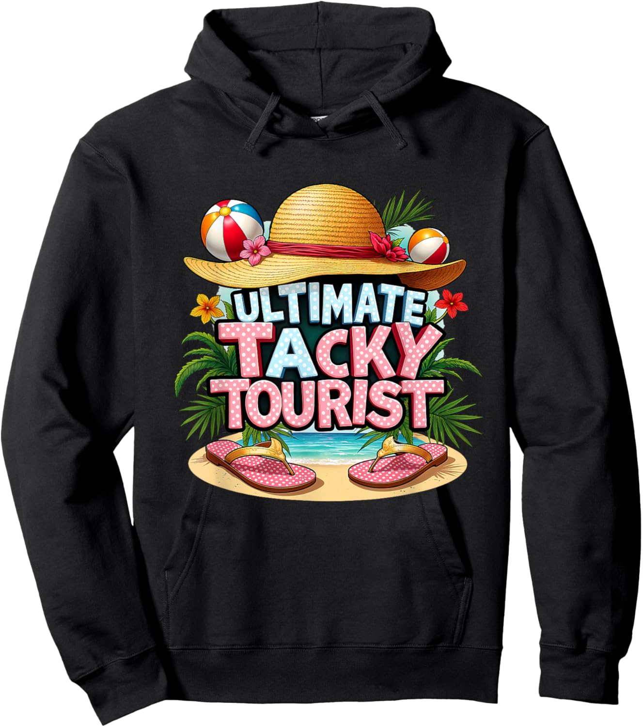 Tacky Tourist Costume Cruise Vacation Wacky Tacky Traveler Hoodie - Hoodie | Black