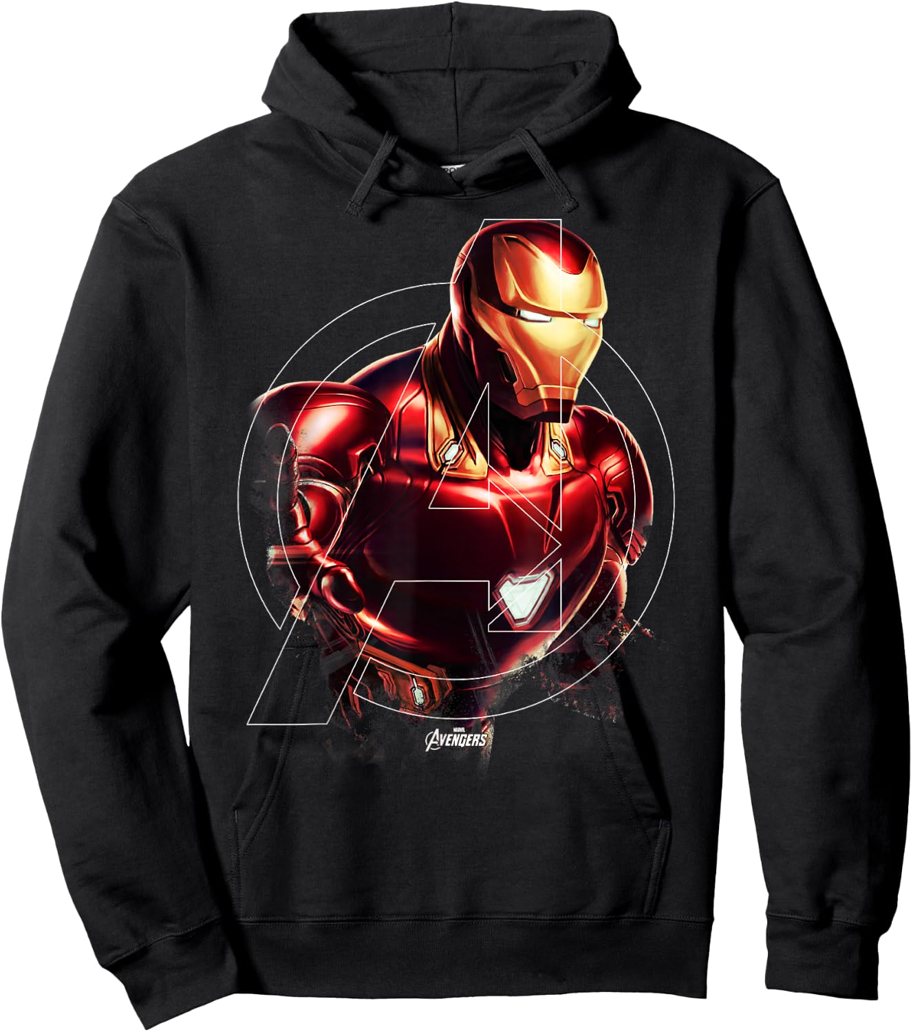 Marvel Avengers Endgame Iron Man Portrait Graphic Small Hoodie - Hoodie | Black