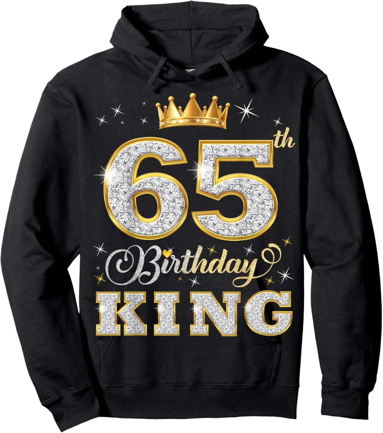 65th Birthday King 65 Years Old Birthday Party Hoodie - Hoodie | Black