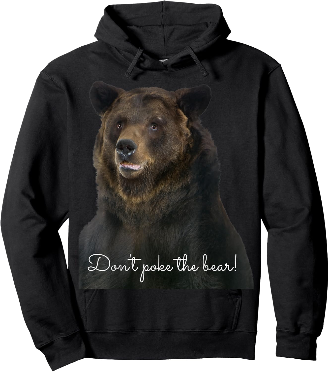 Don't Poke the Grizzly Bear Wildlife Hoodie - Hoodie | Black