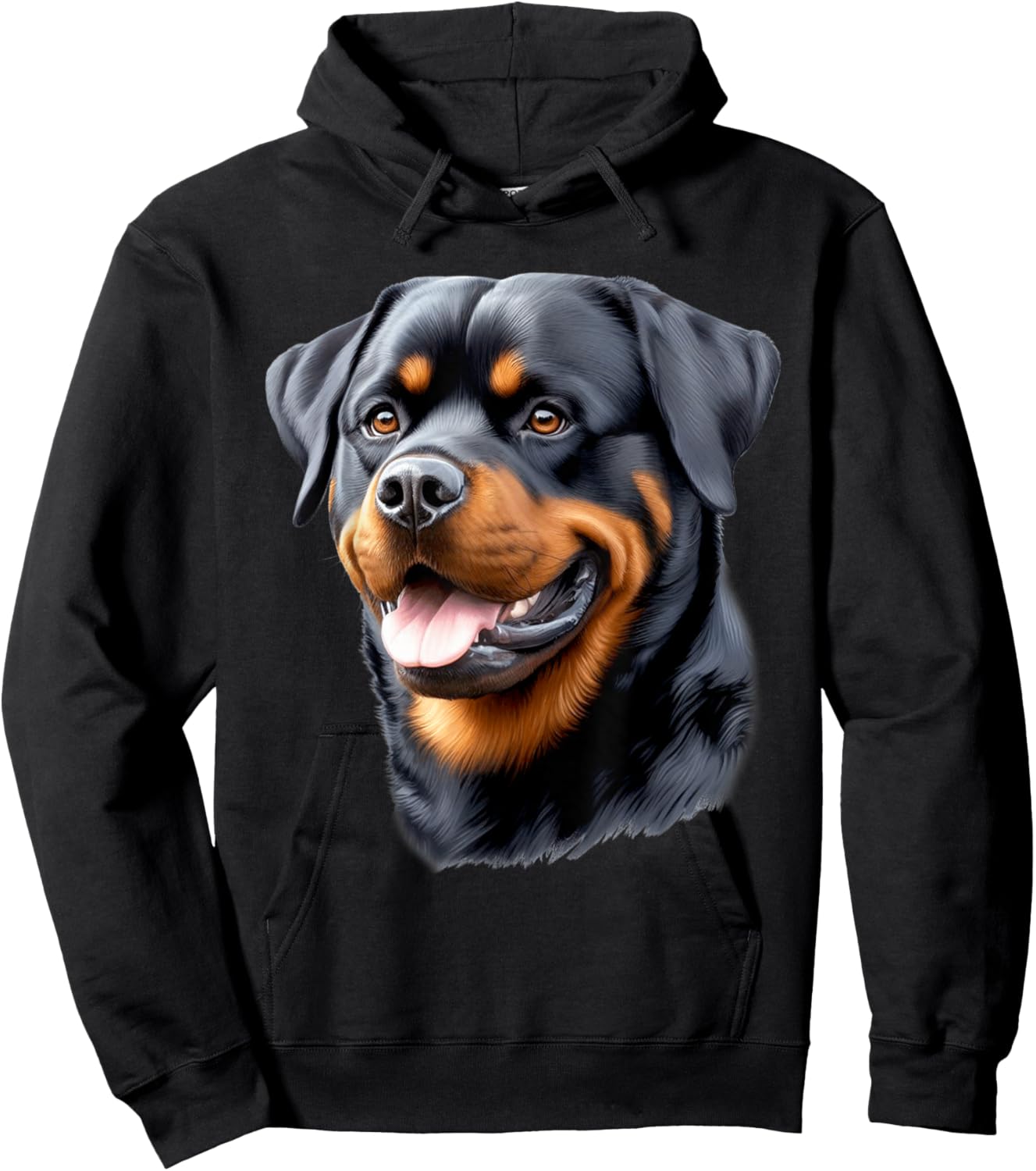 Rottweiler Dog Portrait Hoodie - Hoodie | Black