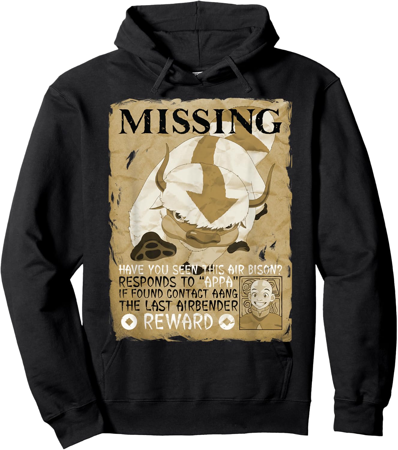 Missing Bison Poster Appa Hoodie - Hoodie | Black