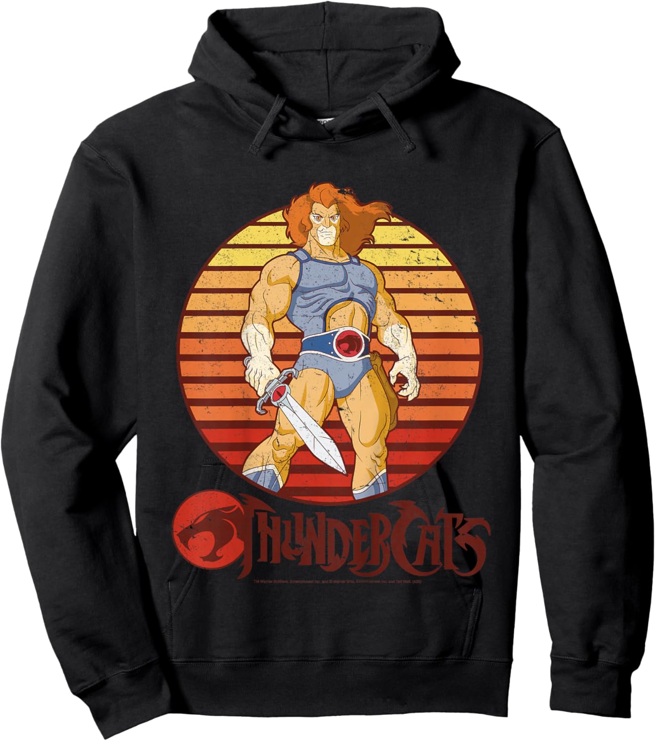 ThunderCats Lion-O Retro Sunset Hoodie - Hoodie | Black