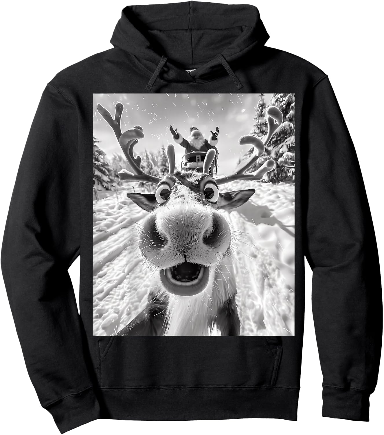 T-Shirt Hoodie - Hoodie | Black