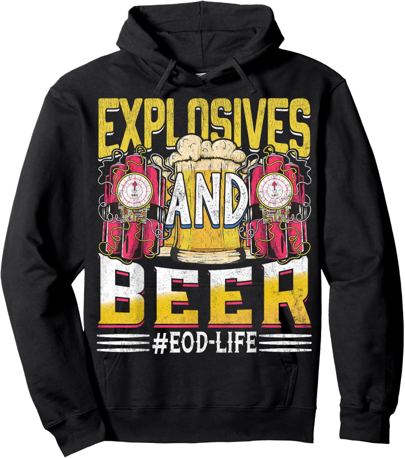 EOD Army Explosives Expert - Bomb Disposal Squad EOD Tech Hoodie - Hoodie | Black