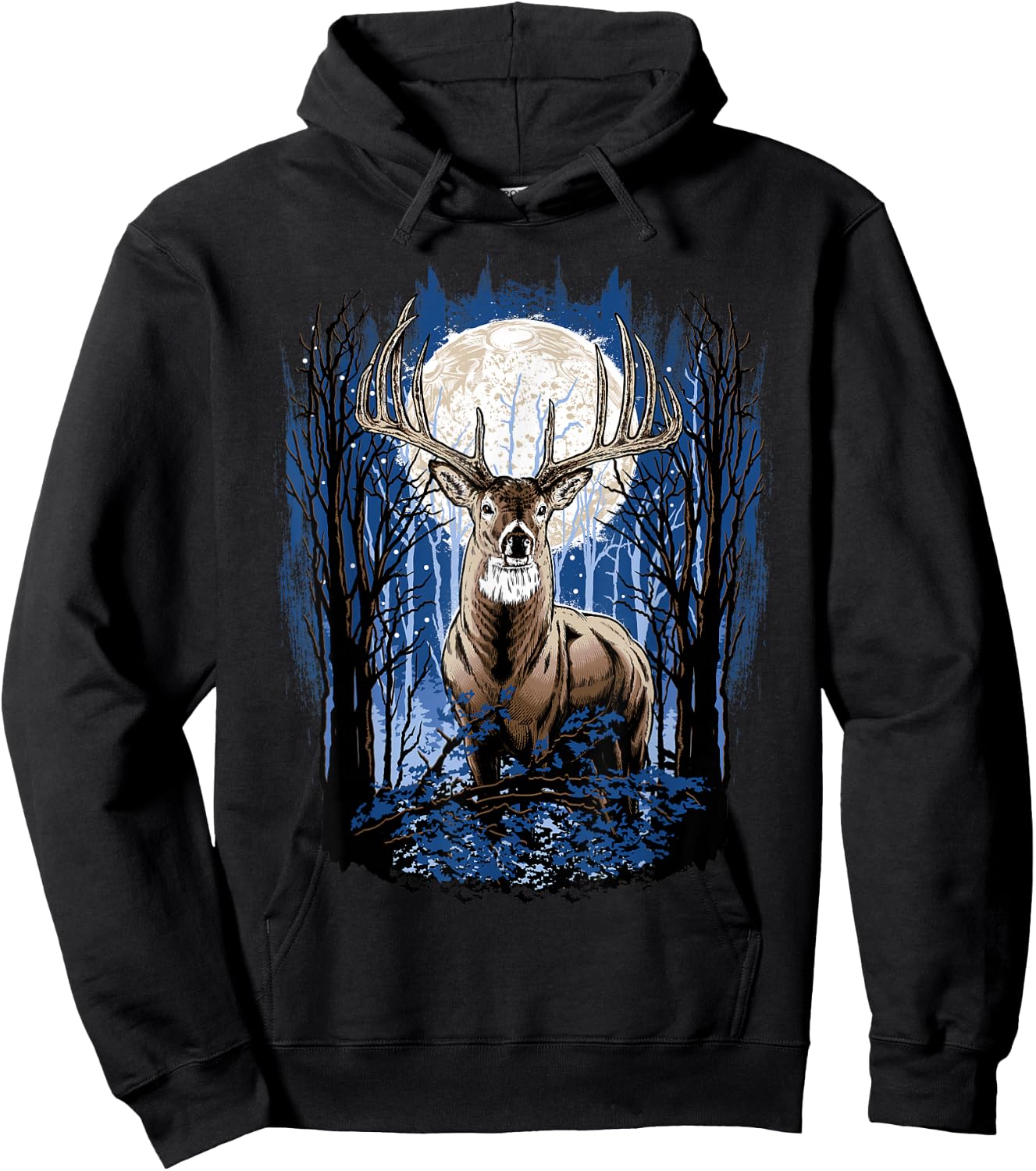 Hunters Deer Hunting Big Whitetail Buck Hoodie - Hoodie | Black
