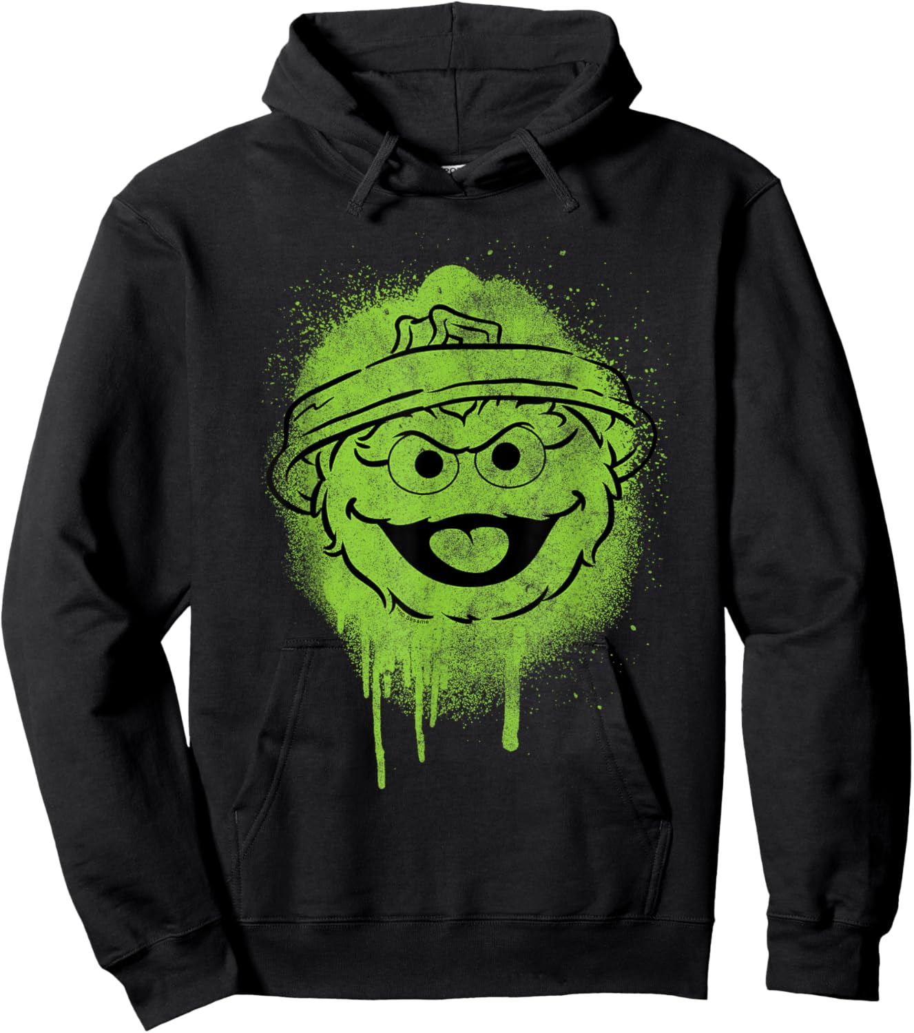 Sesame Street Oscar Graffiti Face Halloween Costume Hoodie - Hoodie | Black