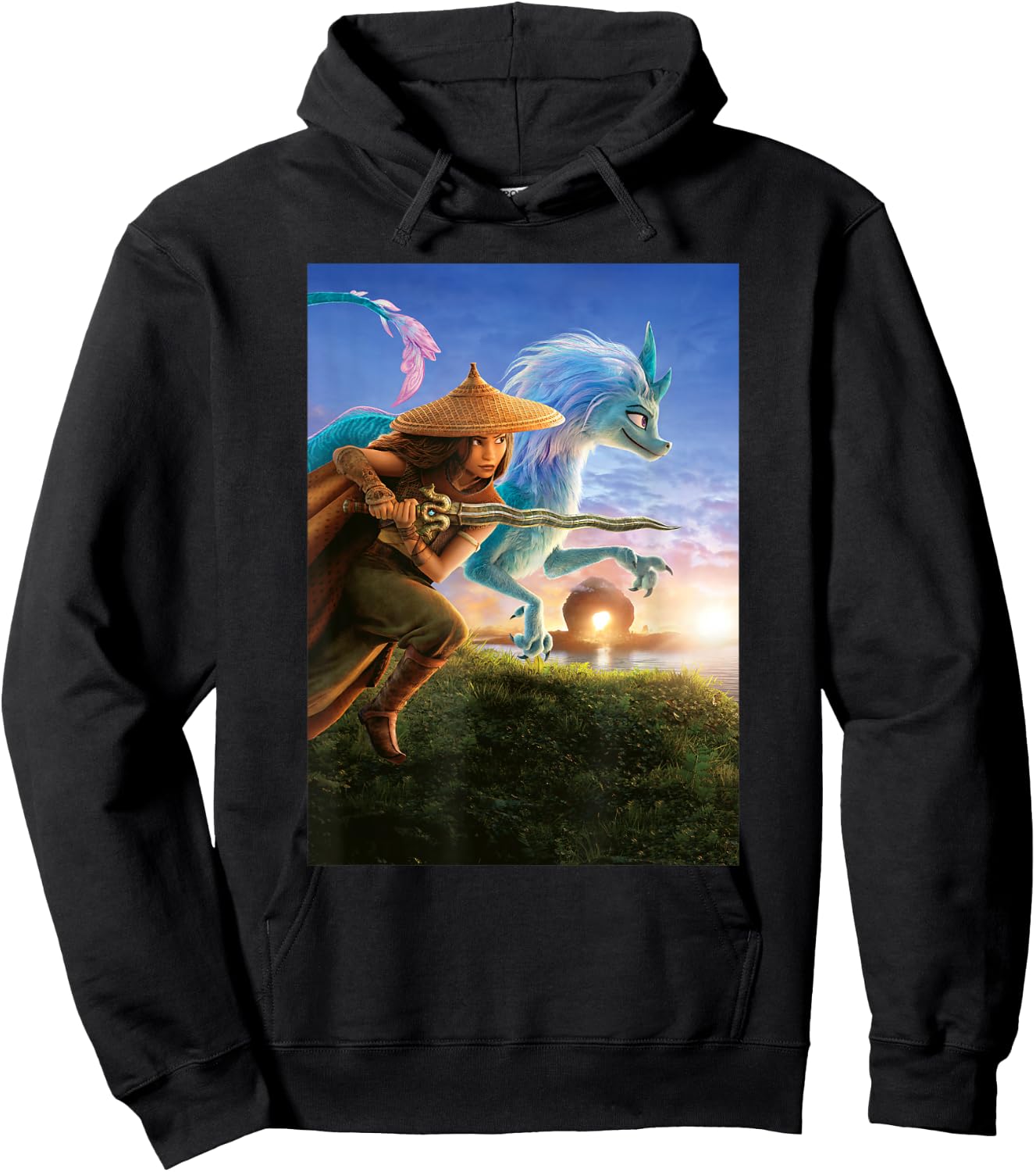 Disney Raya And The Last Dragon Raya Sisu Poster Hoodie - Hoodie | Black