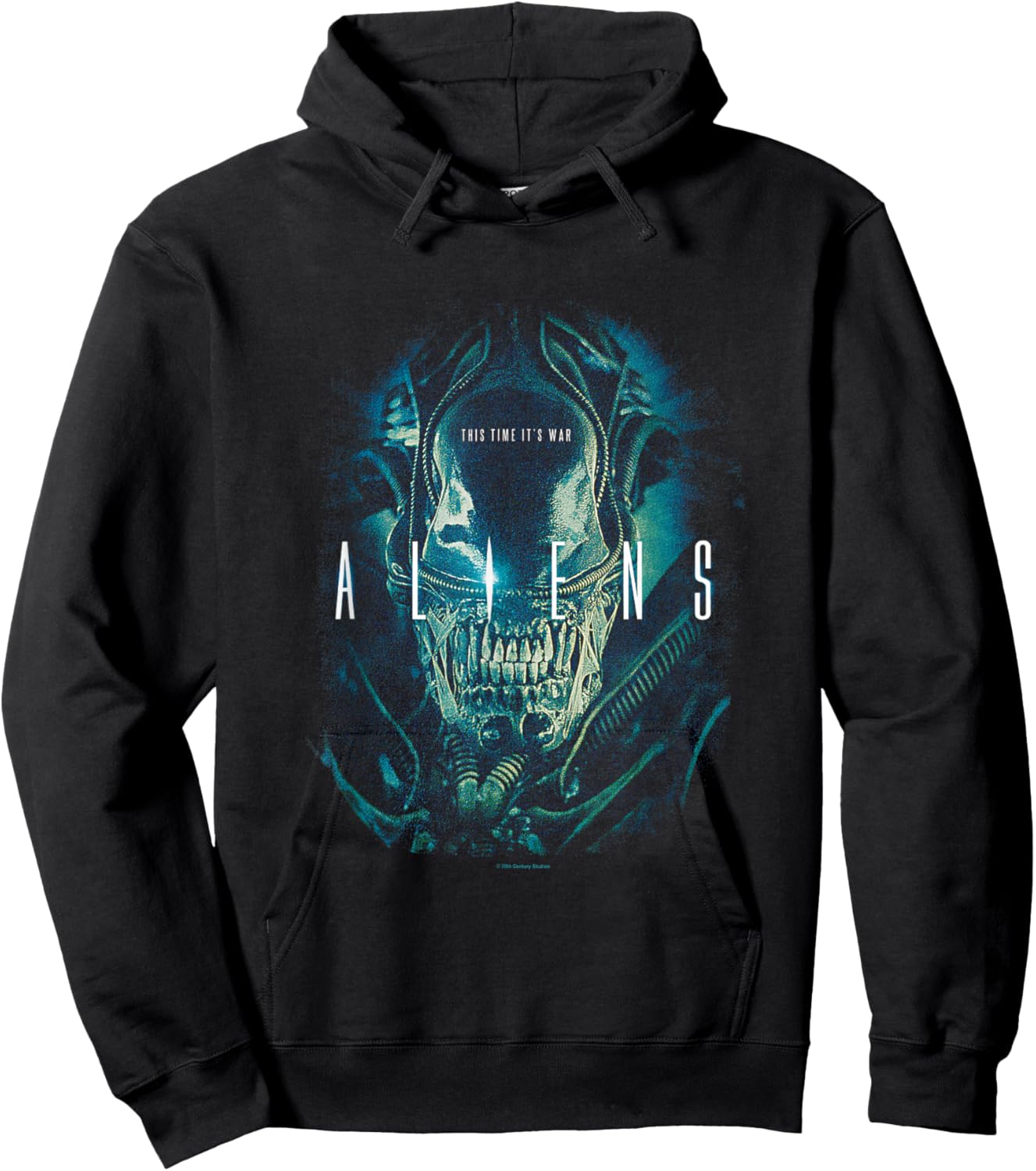 Aliens Iconic Xenomorph This Time It's War Big Chest Poster Hoodie - Hoodie | Black
