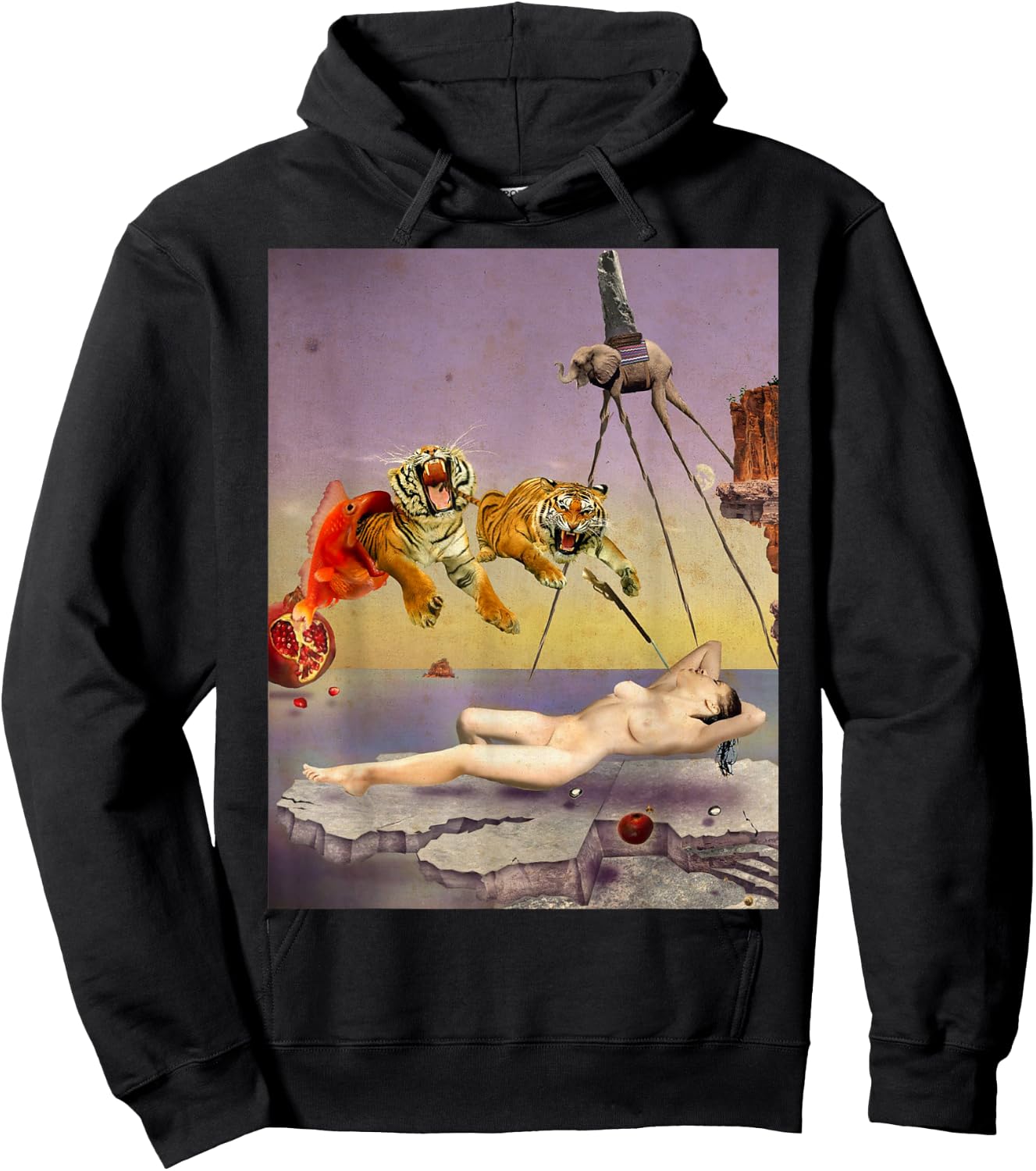 Dream caused by the flight of a bee of Dali Hoodie - Hoodie | Black