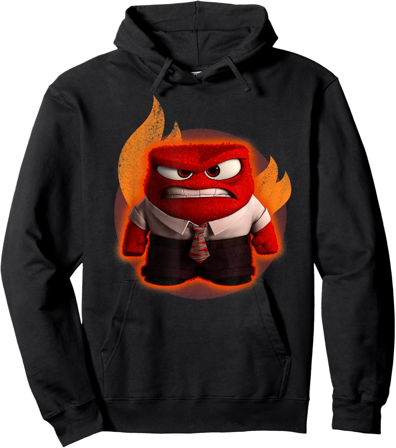 Disney Pixar Inside Out Anger Full Body Flaming Shot Hoodie - Hoodie | Black