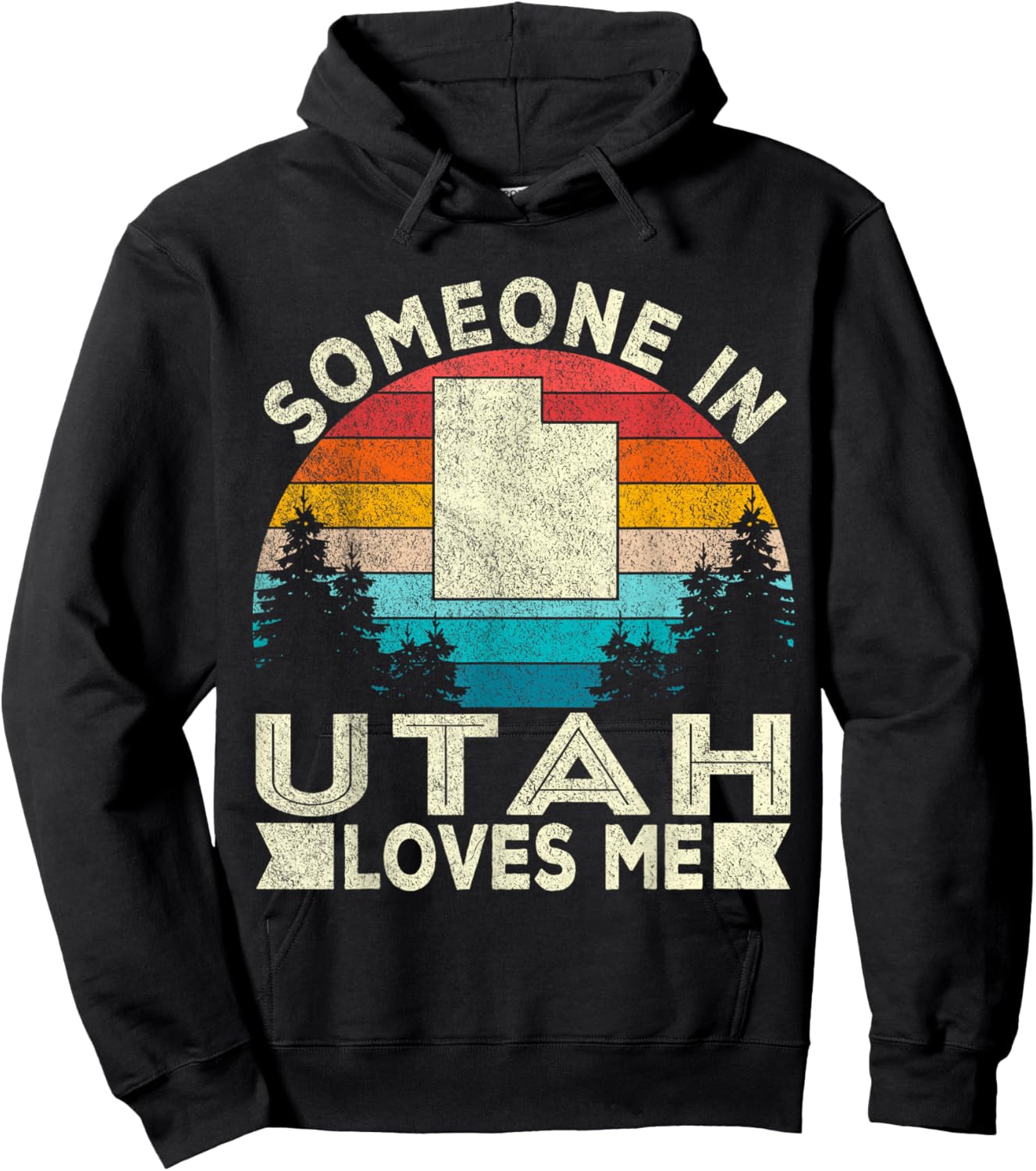 Someone in Utah Loves Me Retro Utah Hoodie - Hoodie | Black