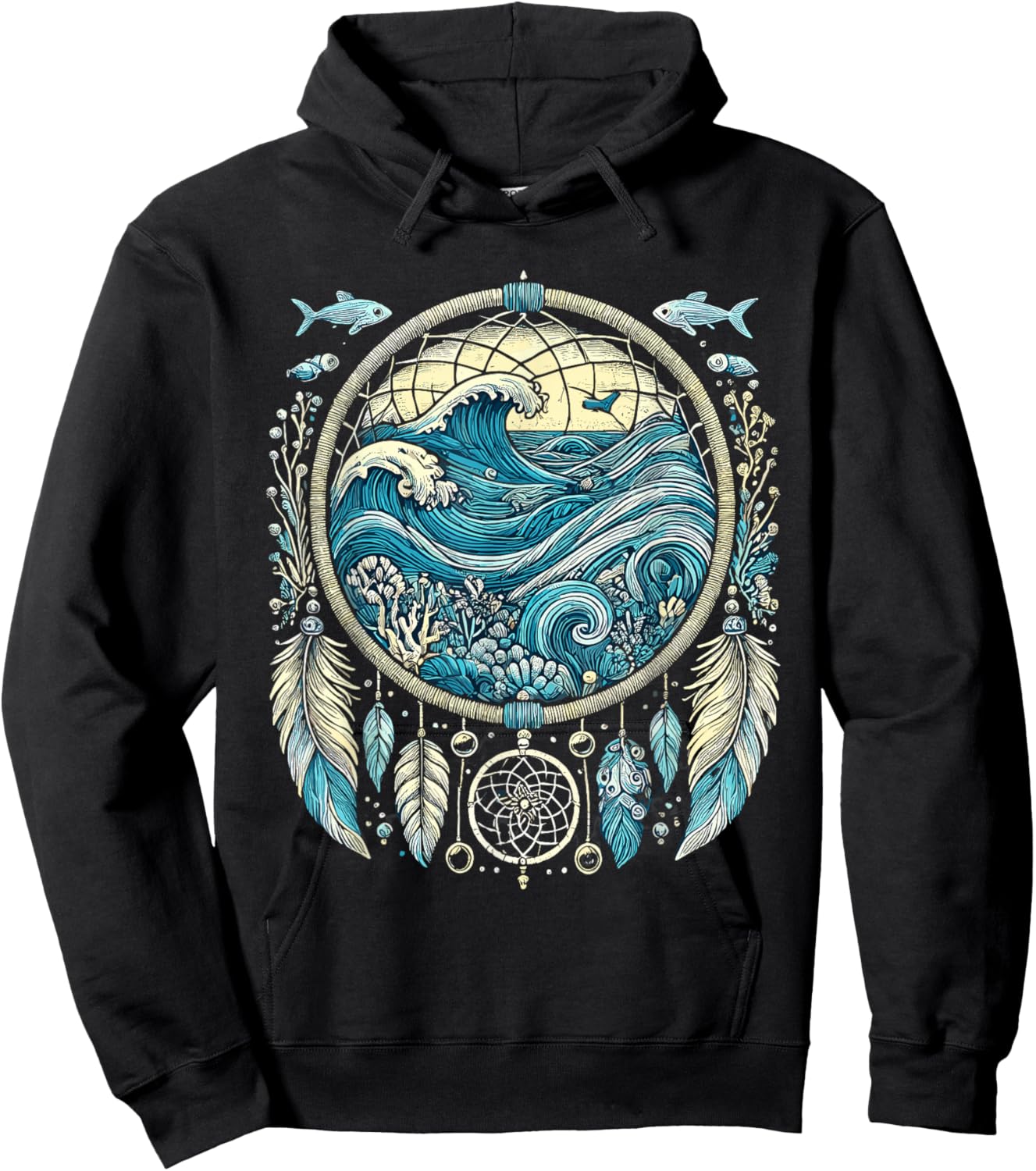 Surreal Dream Catcher Bohemian Spiritual festival fashion Hoodie - Hoodie | Black