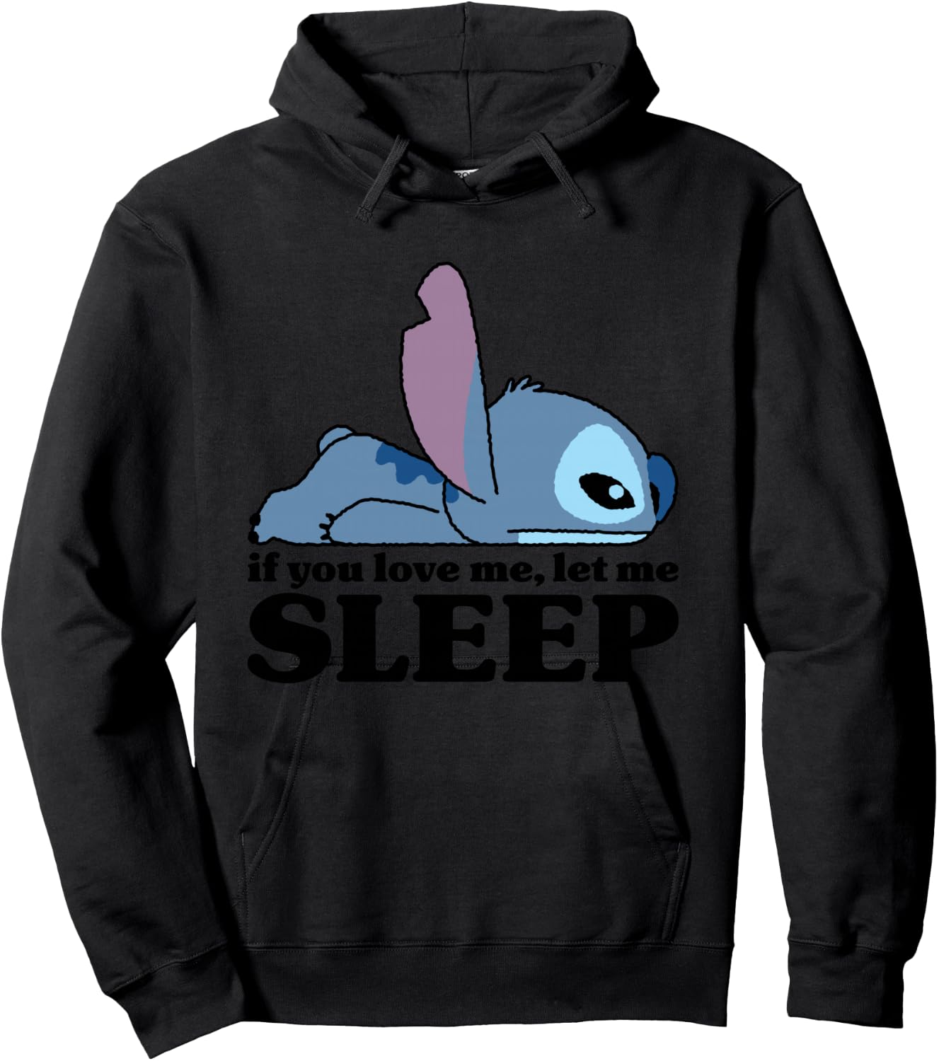 Lilo & Stitch - Sleepy Stitch Hoodie - Hoodie | Black