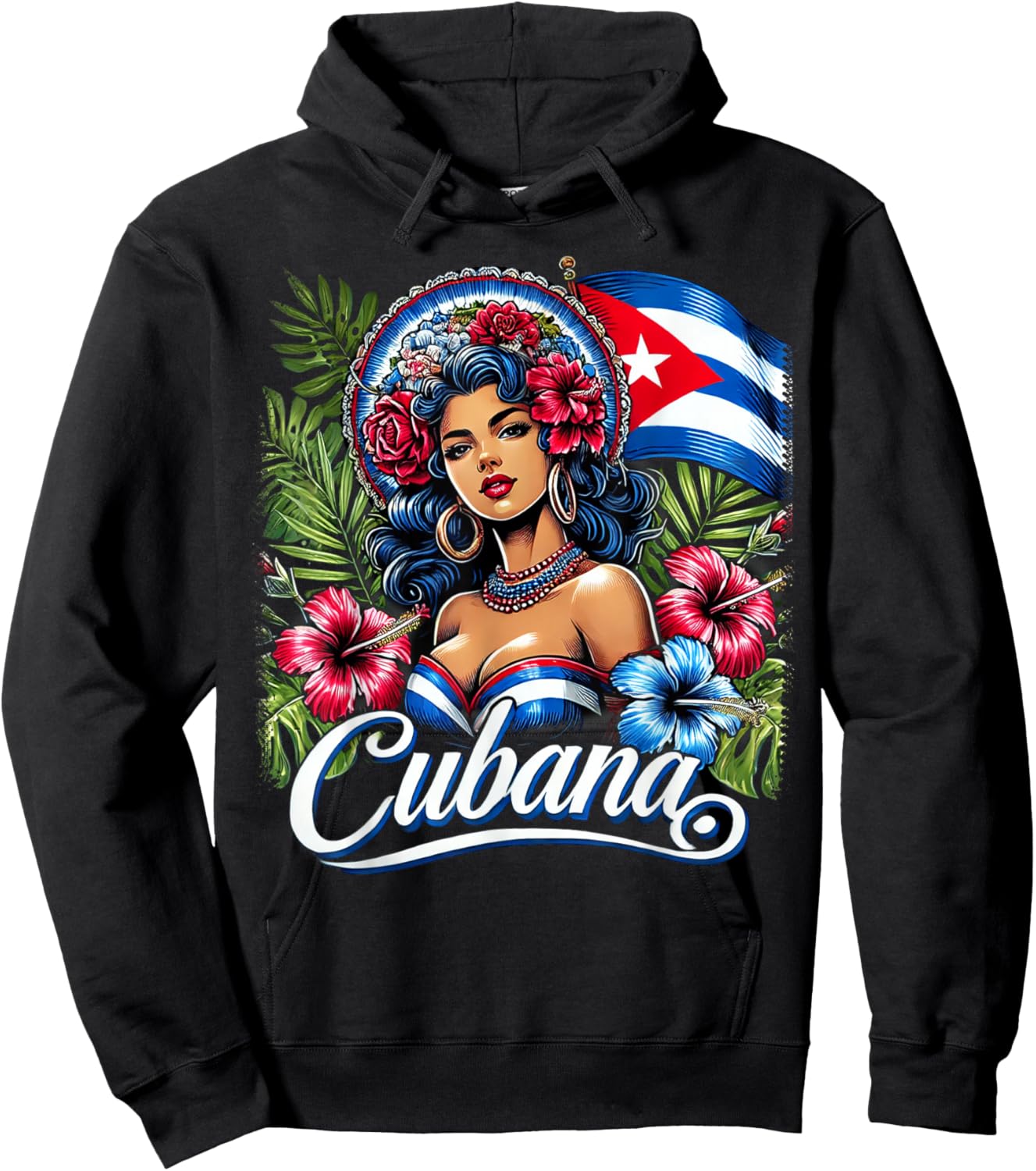 Mujer Cubana Cuban Girl - Proud Latina Woman from Cuba Hoodie - Hoodie | Black