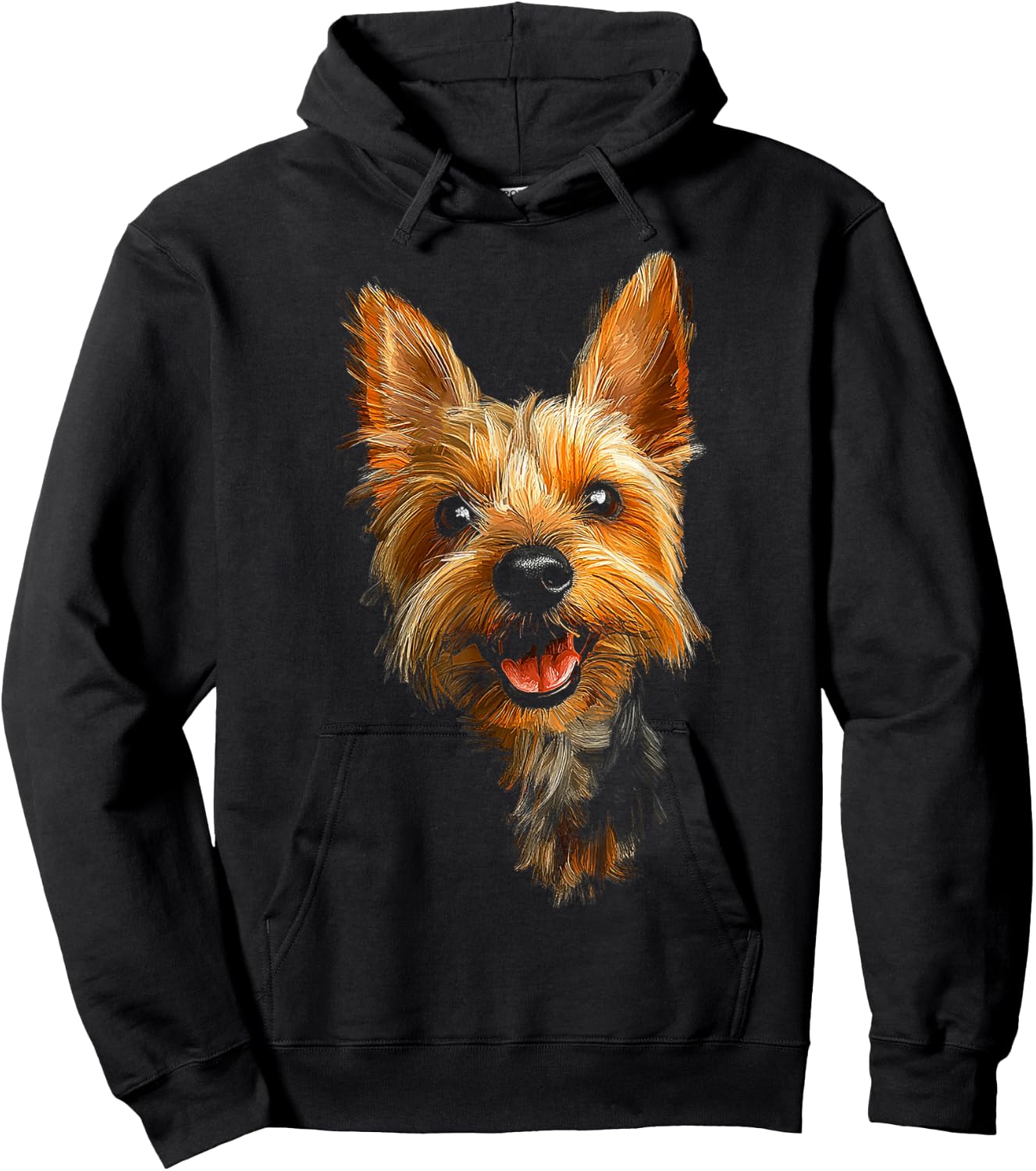 Silky Terrier Dog Motif Pet Illustration Silky Terrier Hoodie - Hoodie | Black