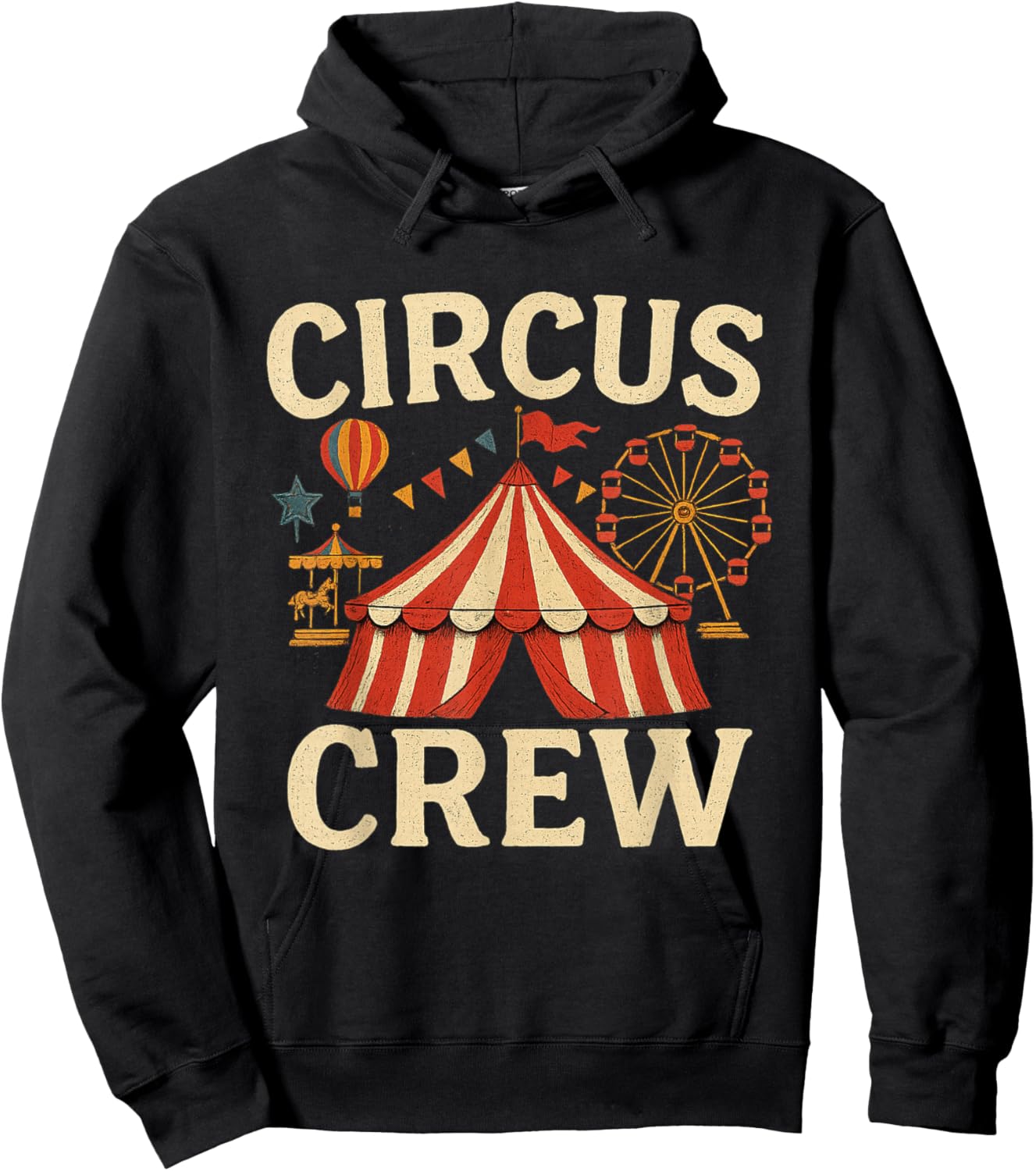 Circus Crew Funny Circus Staff Costume Circus Theme Party Hoodie - Hoodie | Black