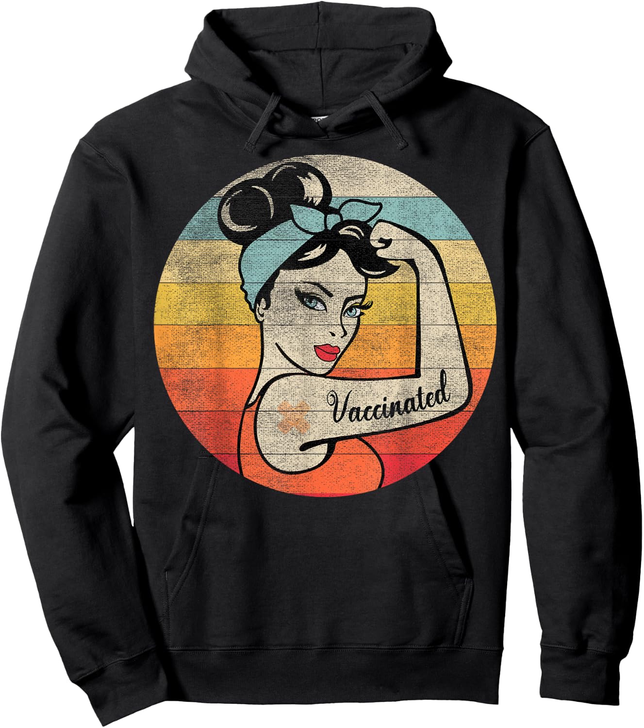 Vaccinated Retro Believes in Vaccines Immunization Hoodie - Hoodie | Black