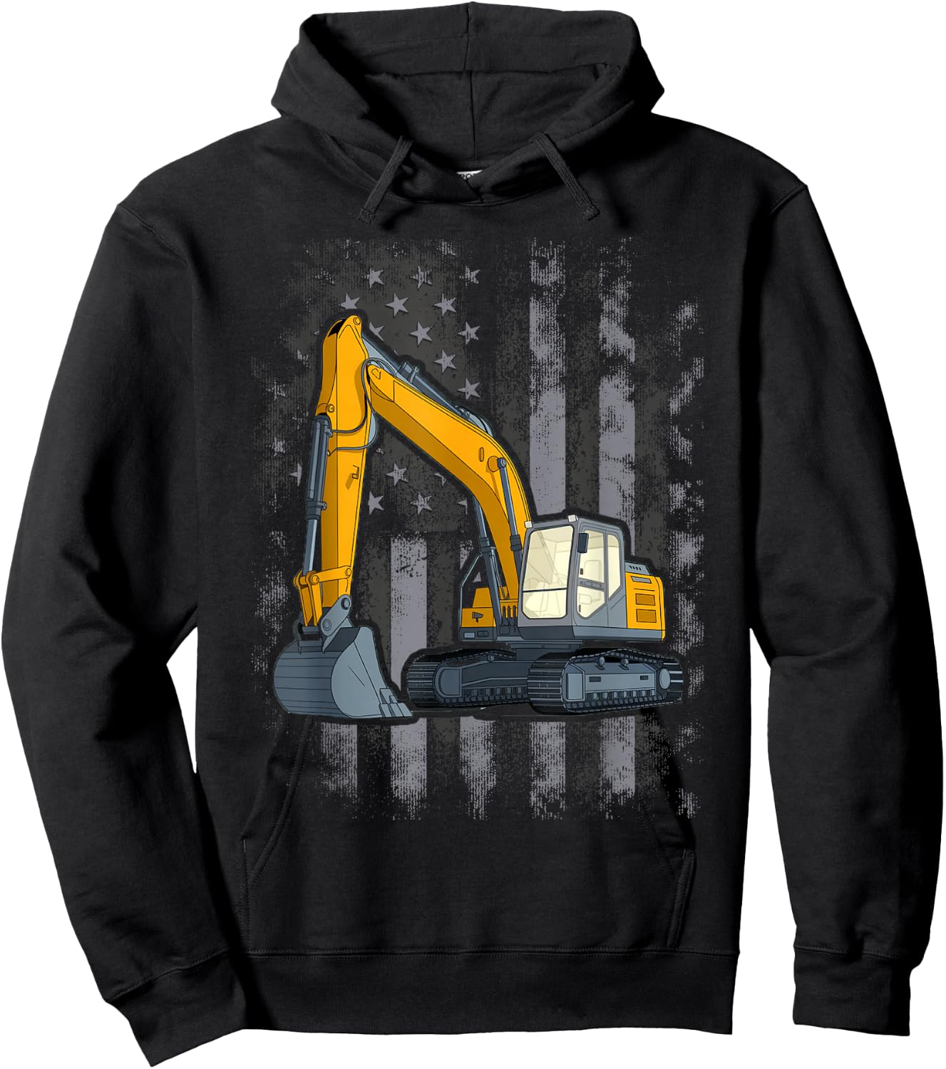 Heavy Equipment Operator Design On Back Of Clothing Hoodie - Hoodie | Black